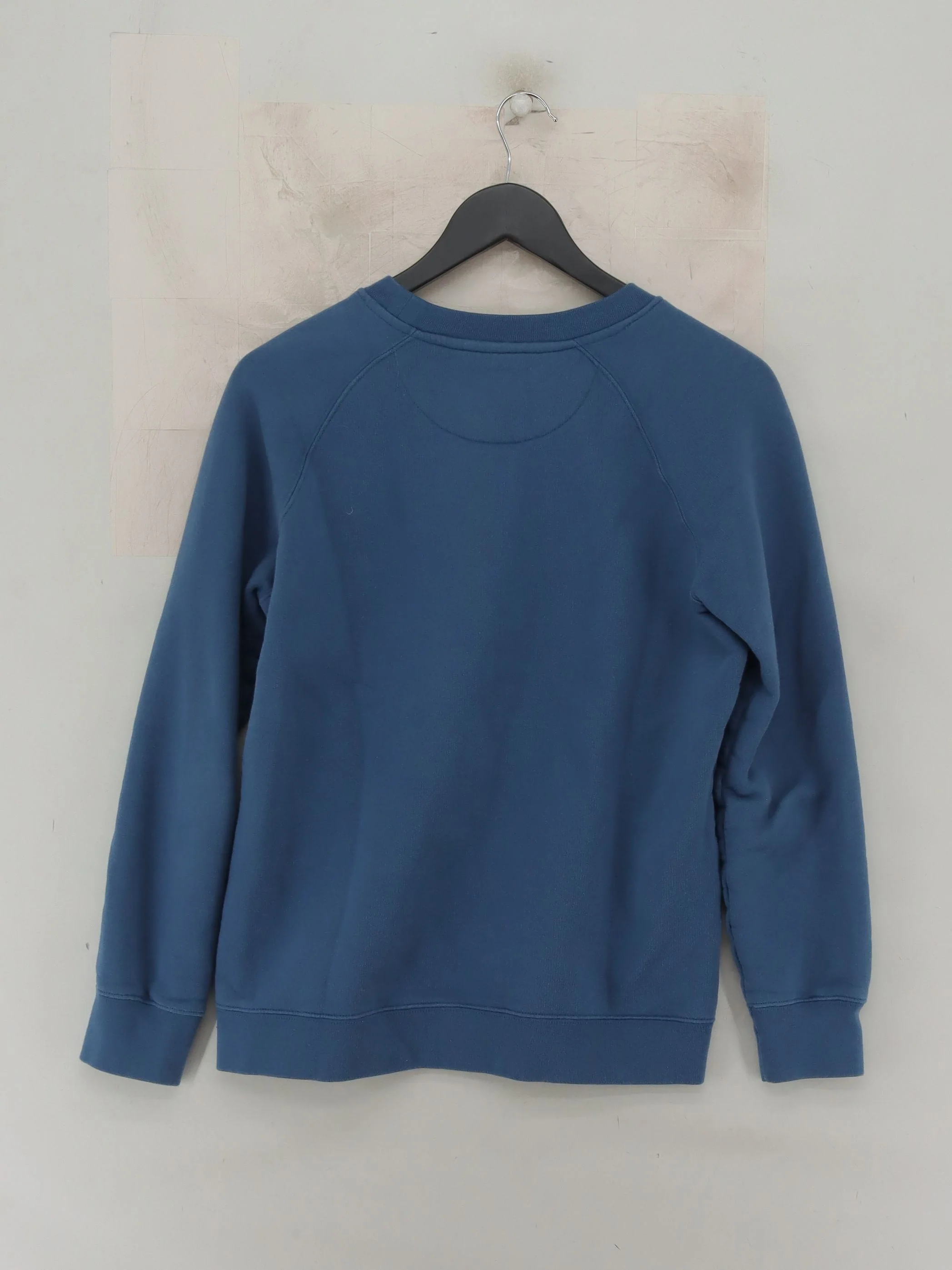 Navy Grey Men's Hoodie S Blue 100% Cotton Pullover - Image 2