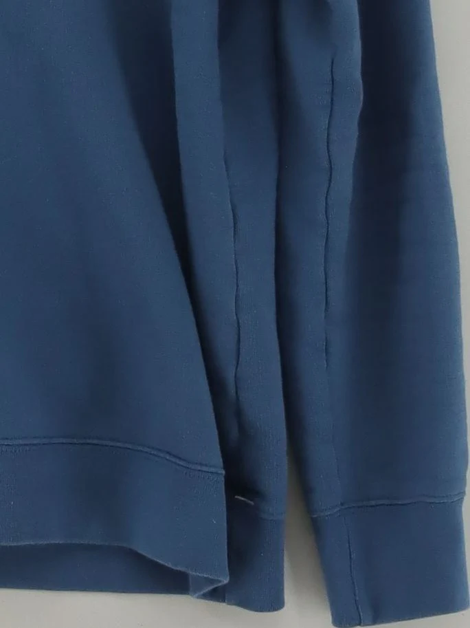 Navy Grey Men's Hoodie S Blue 100% Cotton Pullover - Image 4