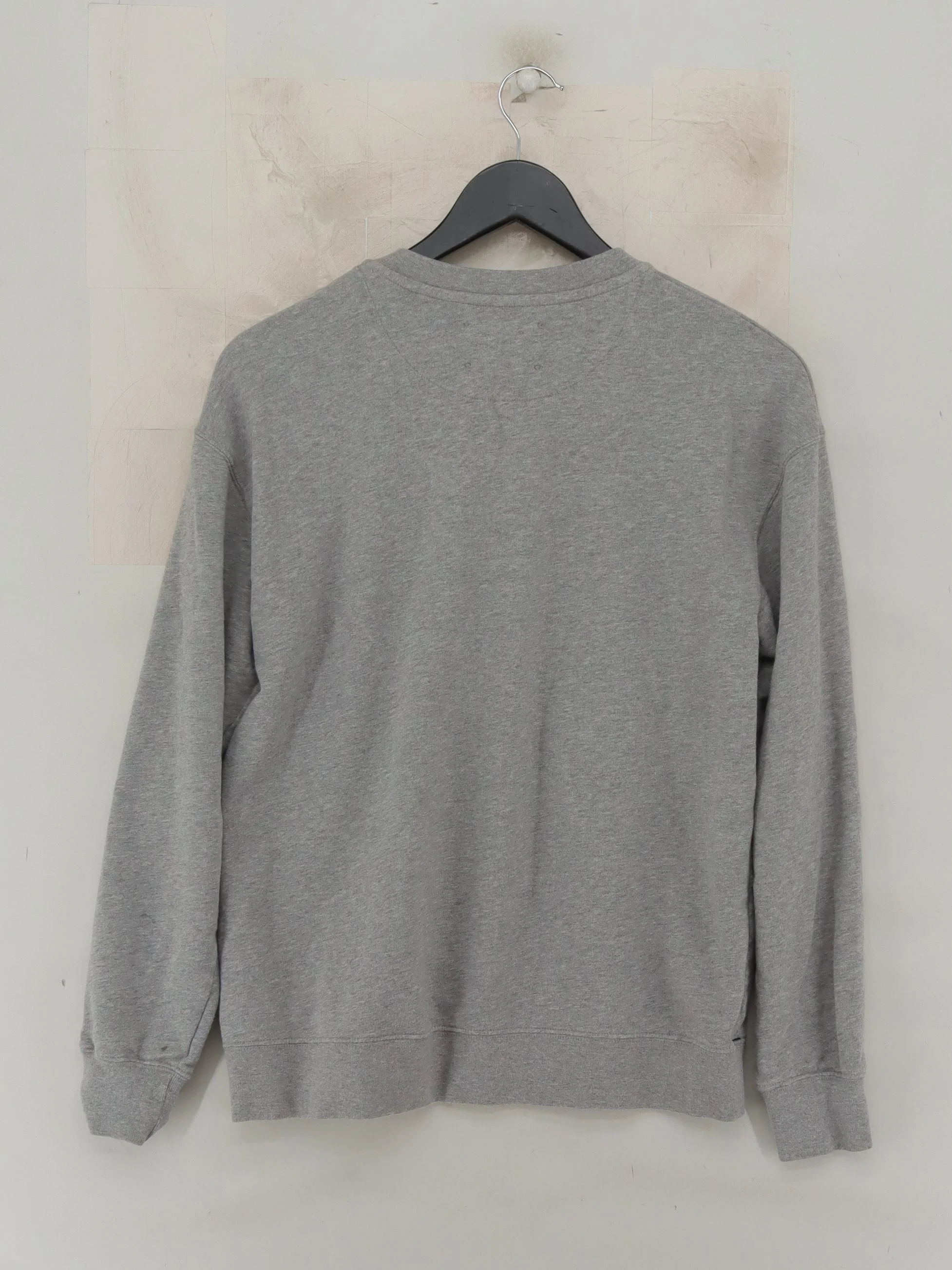 Navy Grey Men's Hoodie S Grey 100% Cotton Pullover - Image 2
