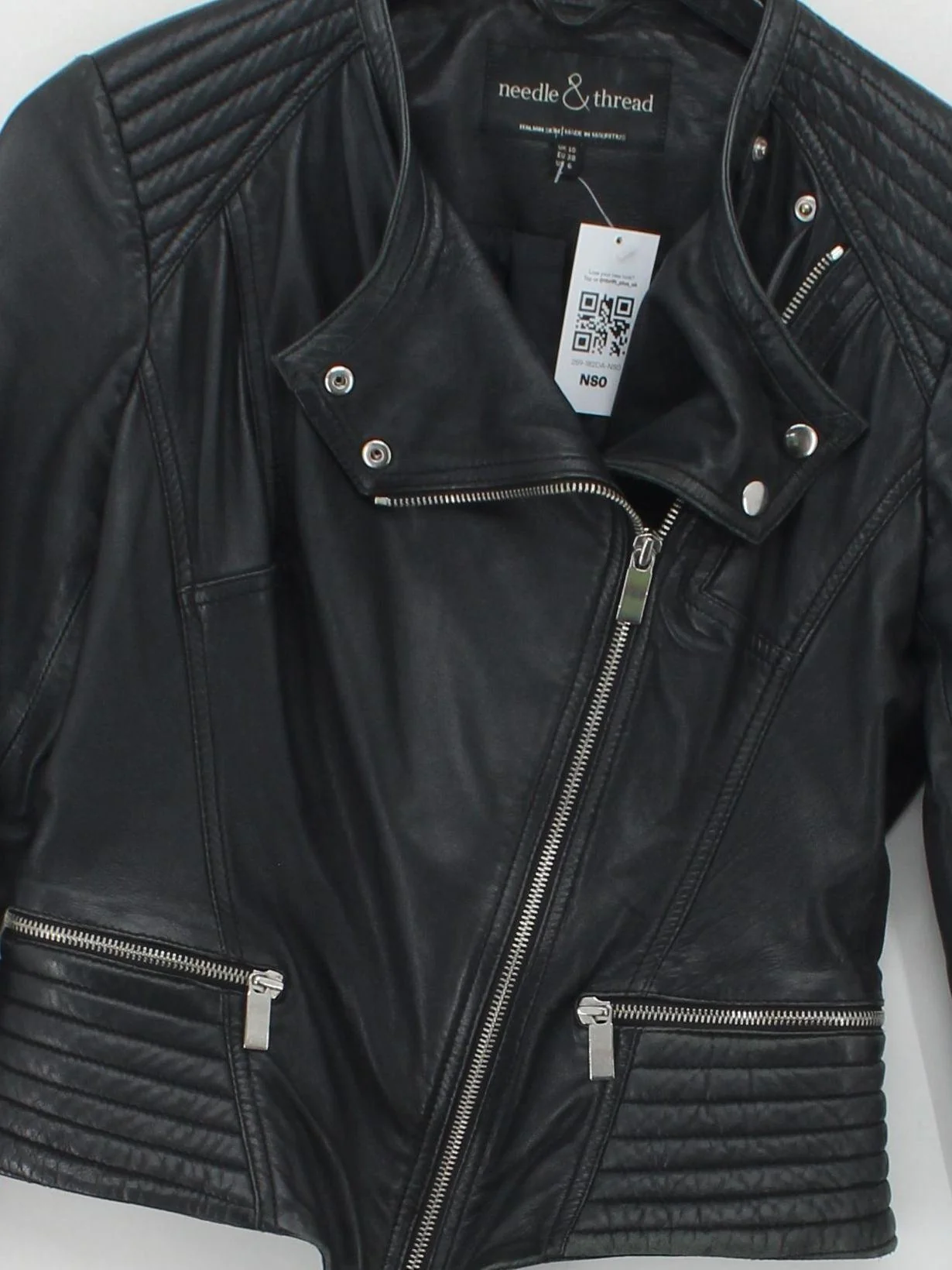 Needle & Thread Motorcycle Jacket jacket black - Image 3