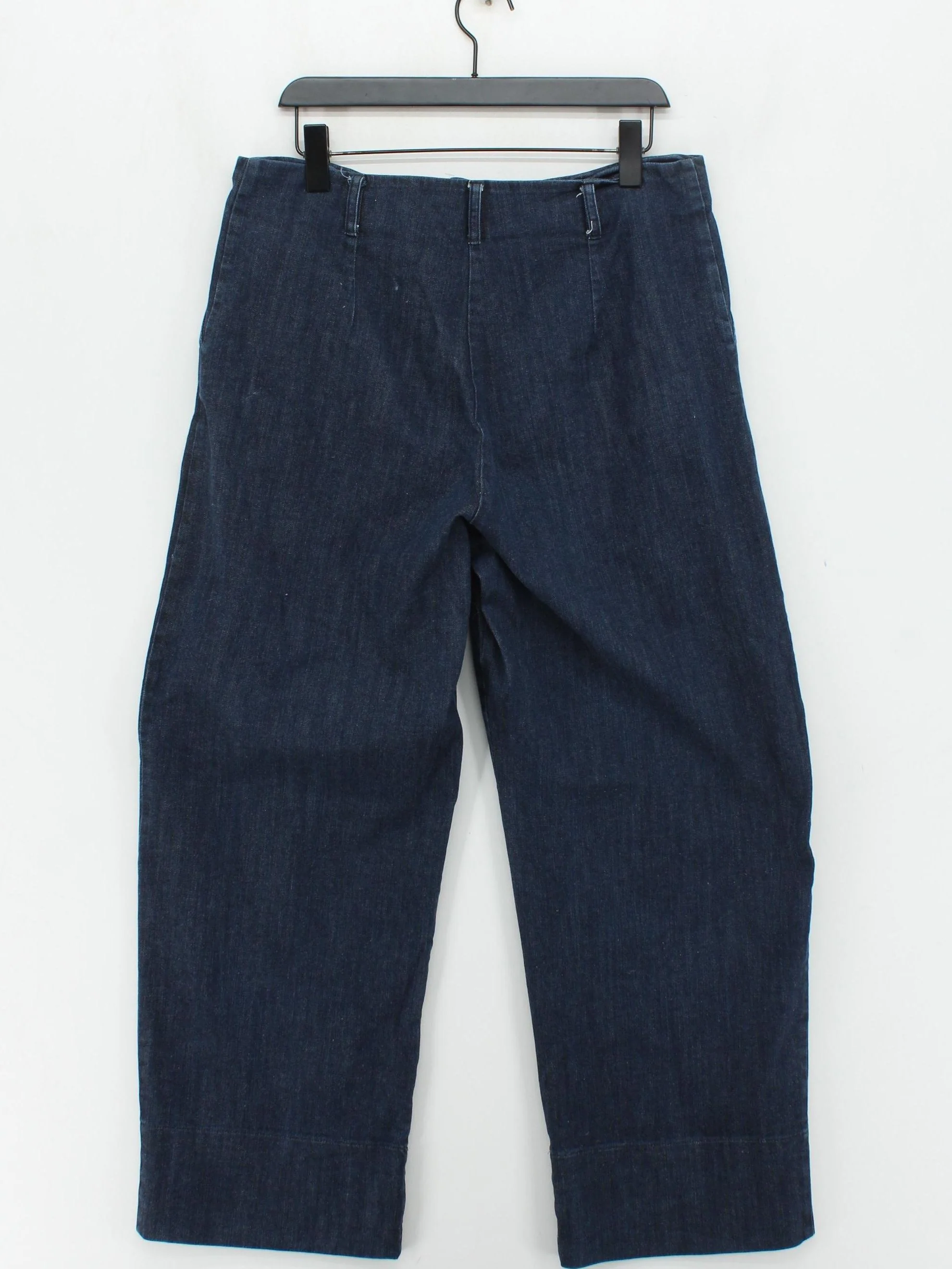 Neirami Men's Trousers L Blue Cotton with Elastane Wide-Leg Capri - Image 2