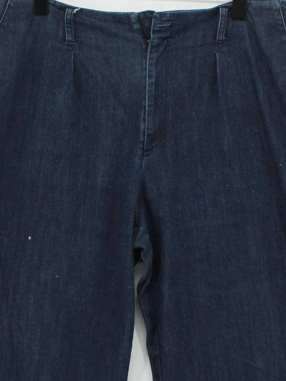 Neirami Men's Trousers L Blue Cotton with Elastane Wide-Leg Capri - Image 3