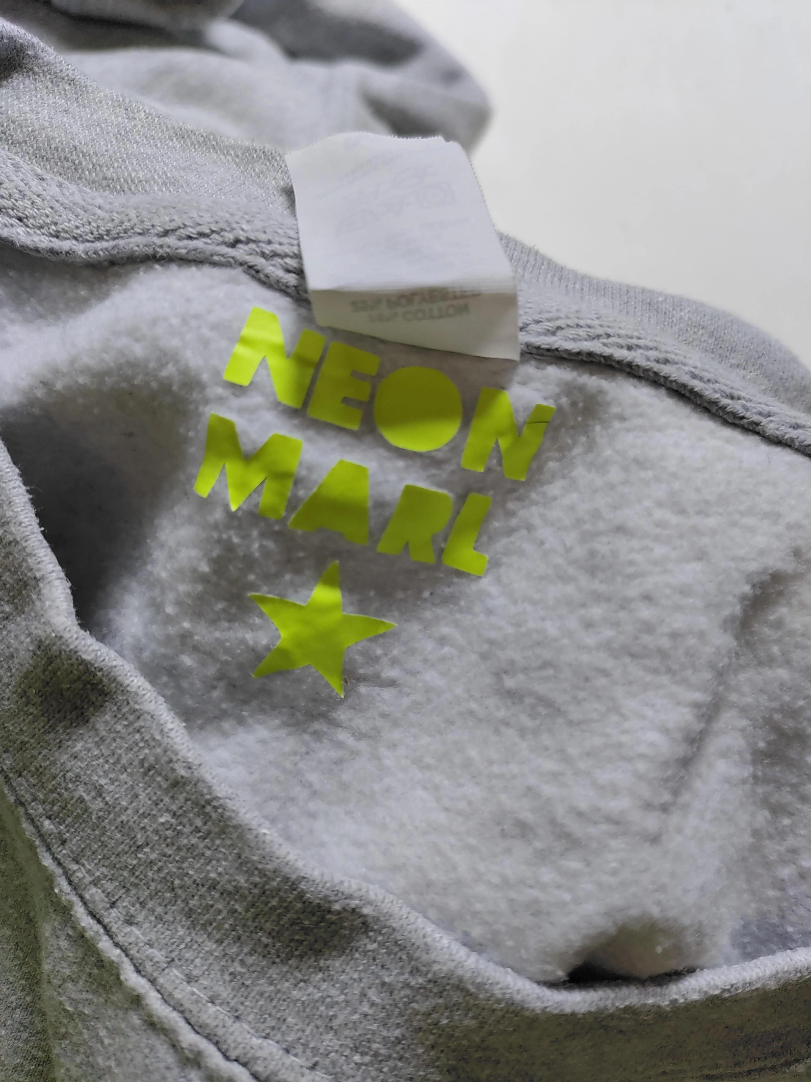 Neon Marl Women's Jumper M Grey Graphic Cotton with Polyester Crew Neck Pullover - Image 5