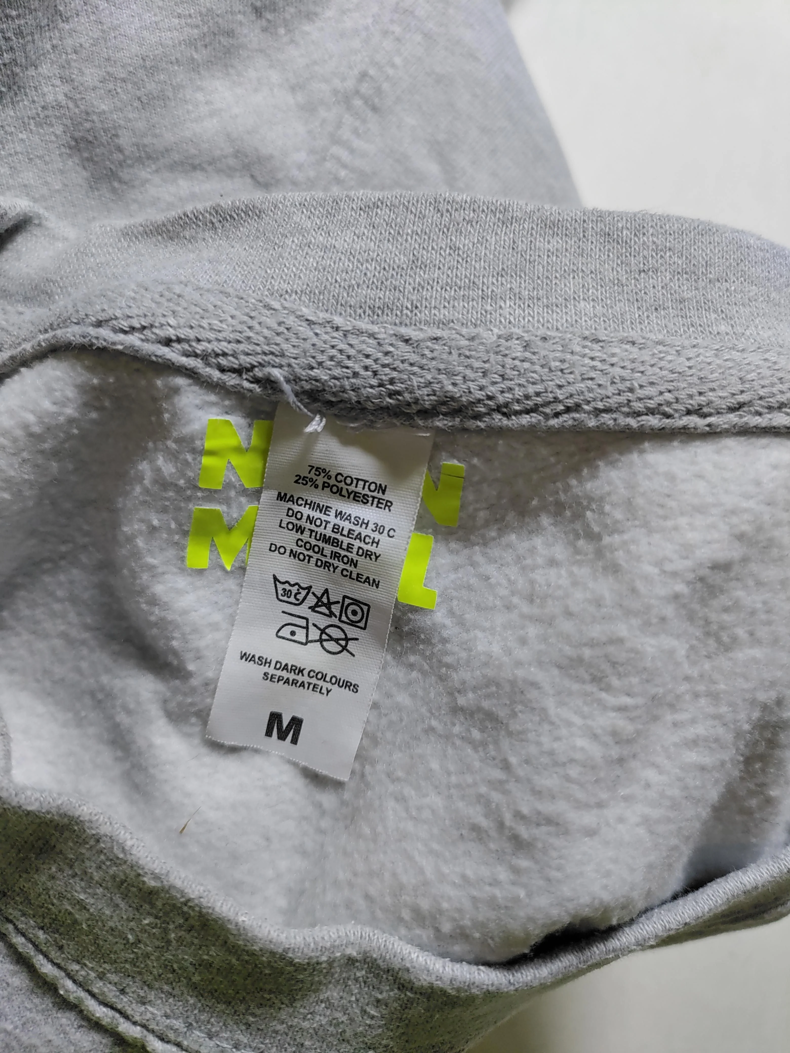 Neon Marl Women's Jumper M Grey Graphic Cotton with Polyester Crew Neck Pullover - Image 6