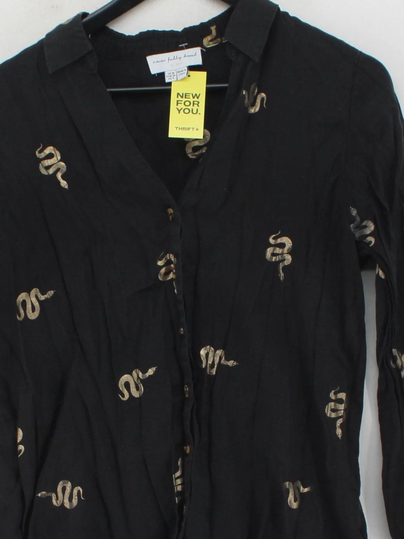 Never Fully Dressed Women's Blouse UK 10 Black Lyocell Modal - Image 3
