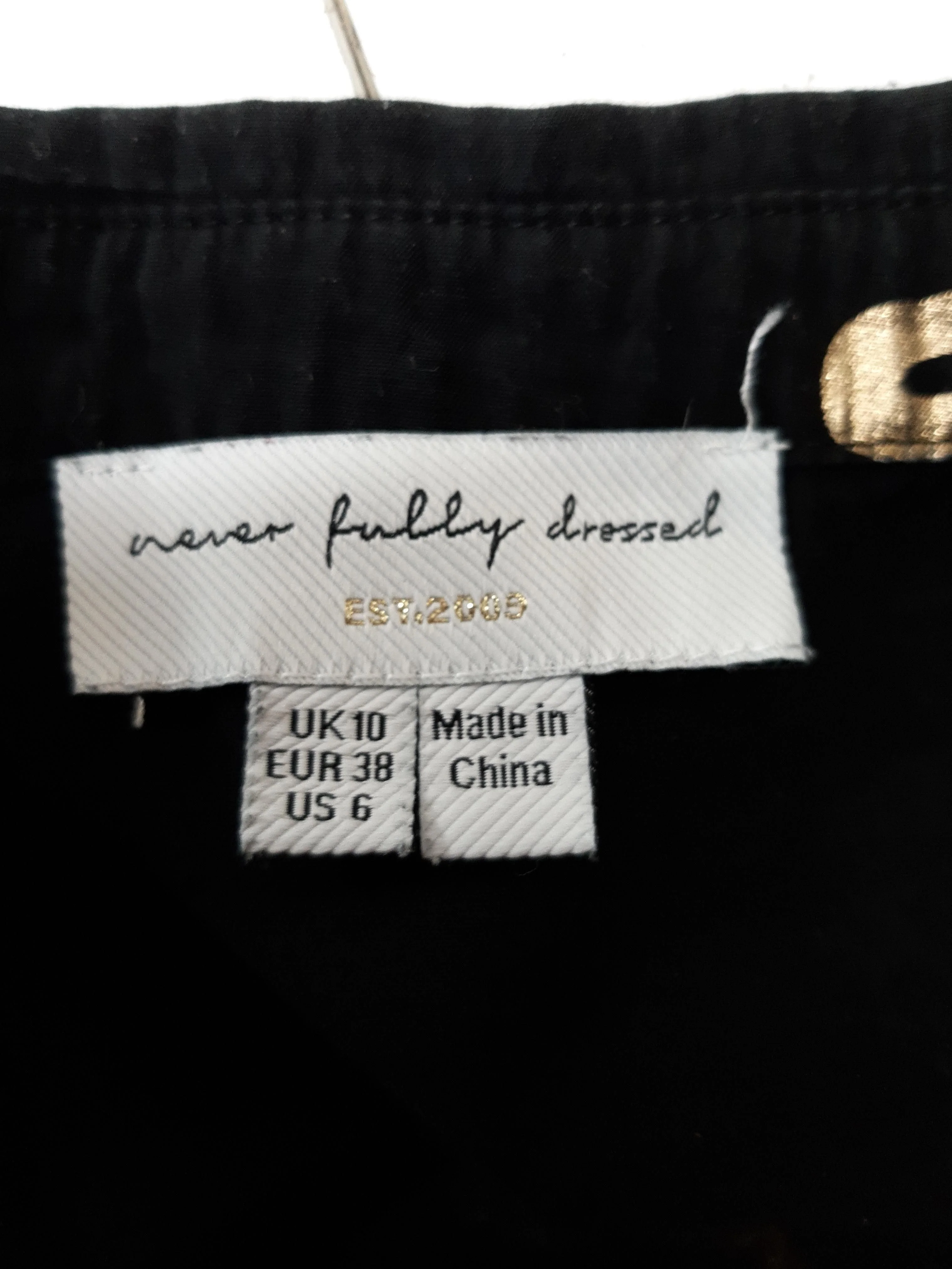 Never Fully Dressed Women's Blouse UK 10 Black Lyocell Modal - Image 6