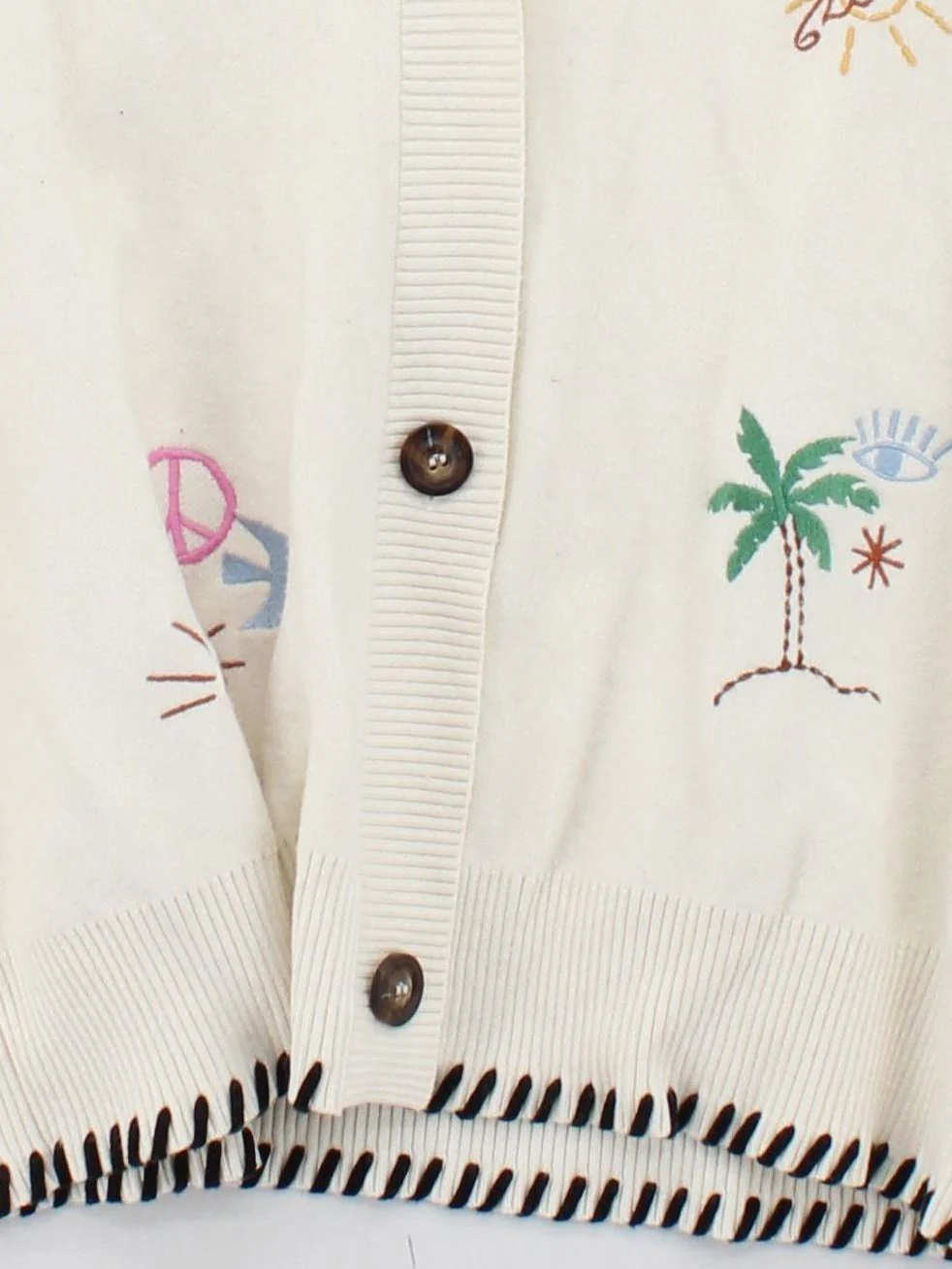 Never Fully Dressed Women's Cardigan L Cream Viscose - Image 4