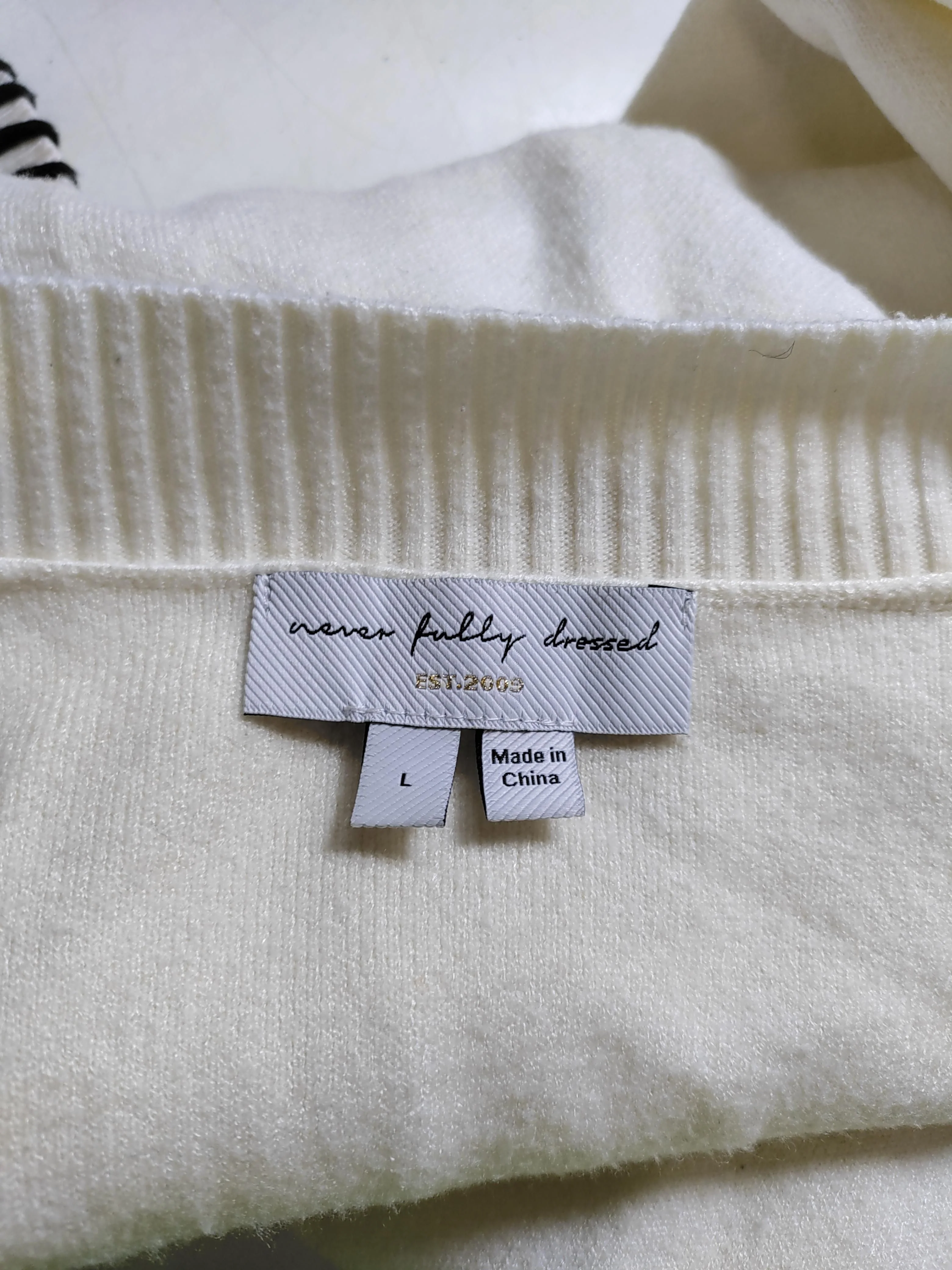 Never Fully Dressed Women's Cardigan L Cream Viscose - Image 5
