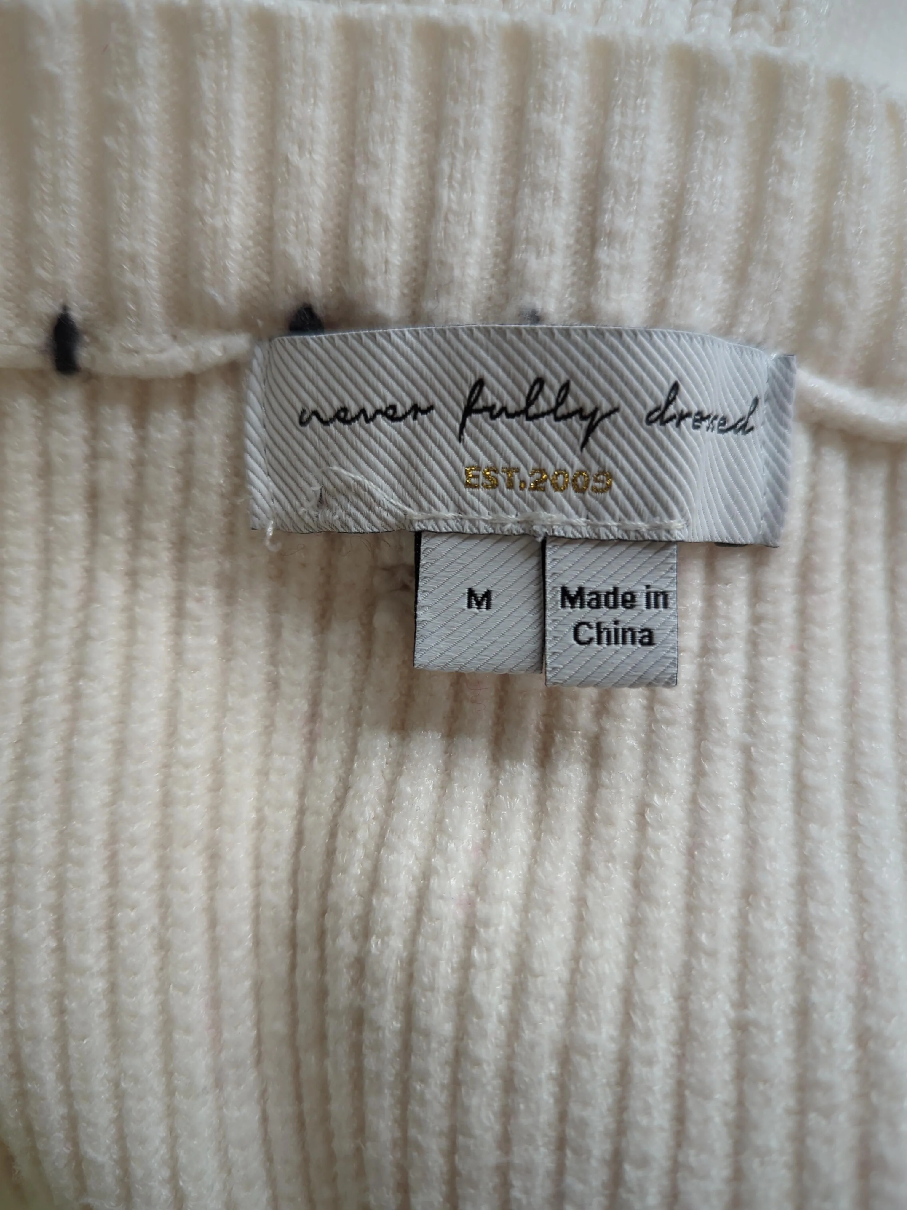Never Fully Dressed Women's Cardigan M Cream Viscose - Image 5
