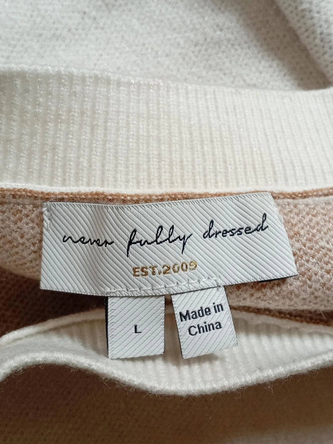 Never Fully Dressed Women's Jumper L Cream Viscose - Image 5
