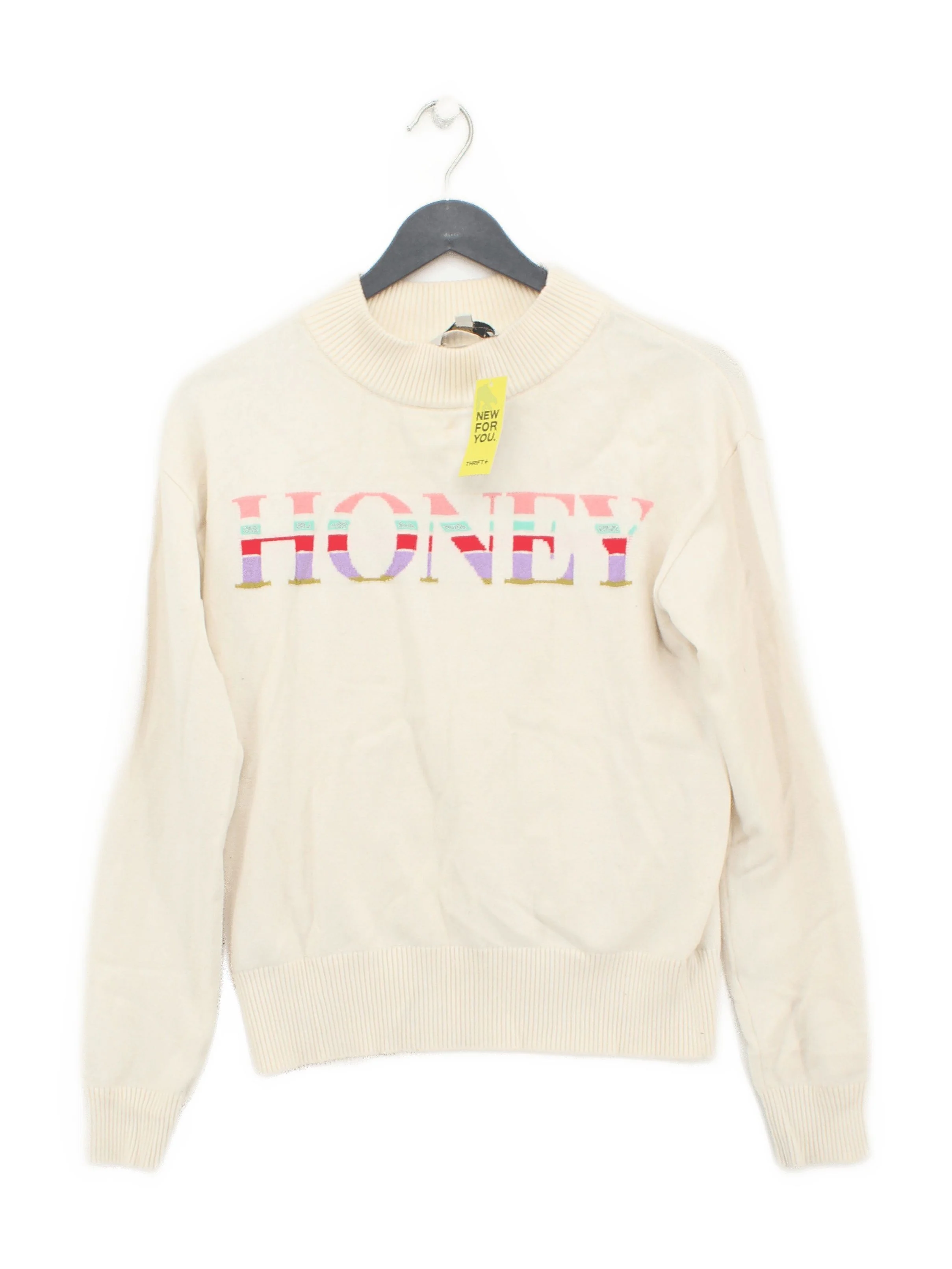 Never Fully Dressed Women's Jumper UK 8 Cream Viscose