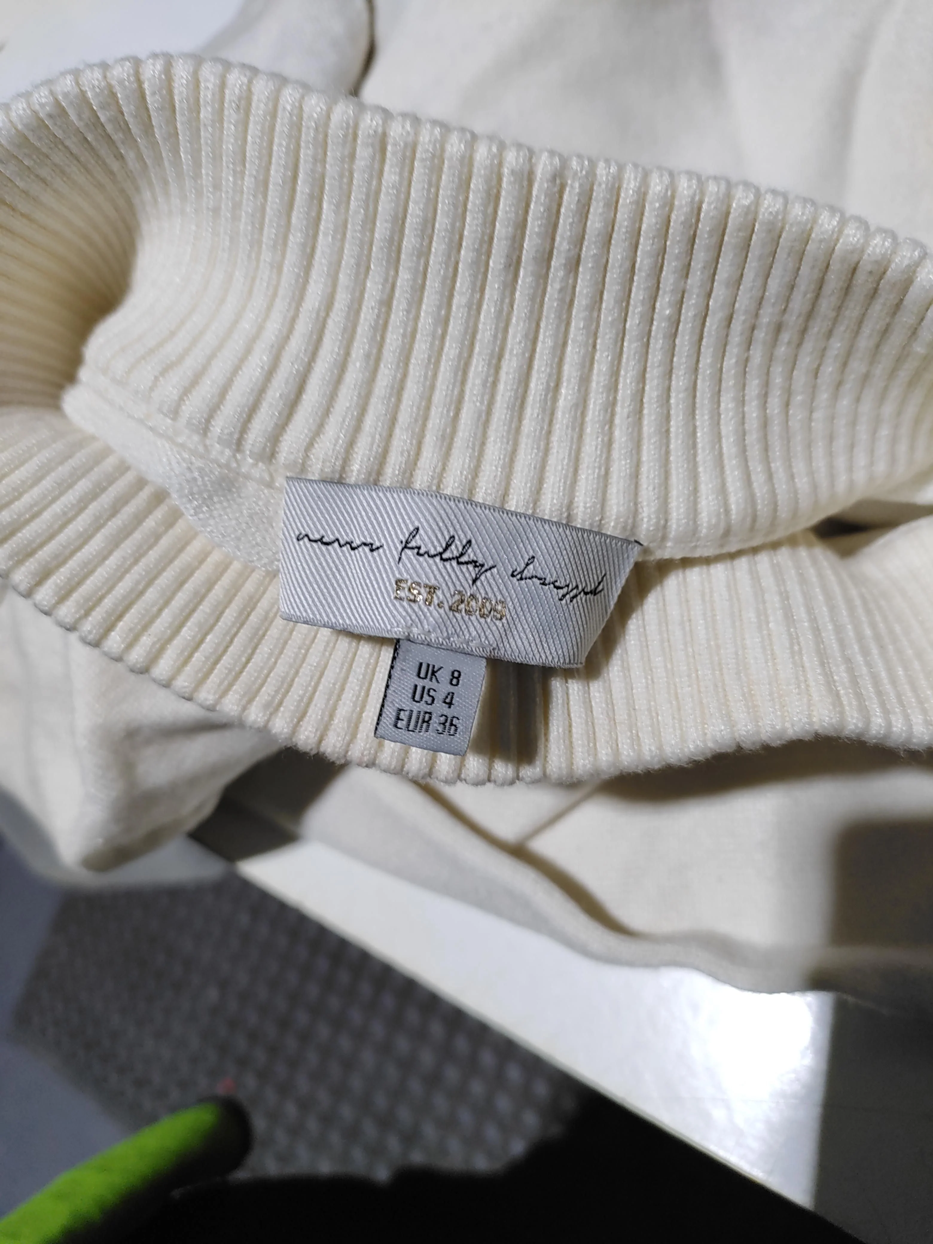 Never Fully Dressed Women's Jumper UK 8 Cream Viscose - Image 7