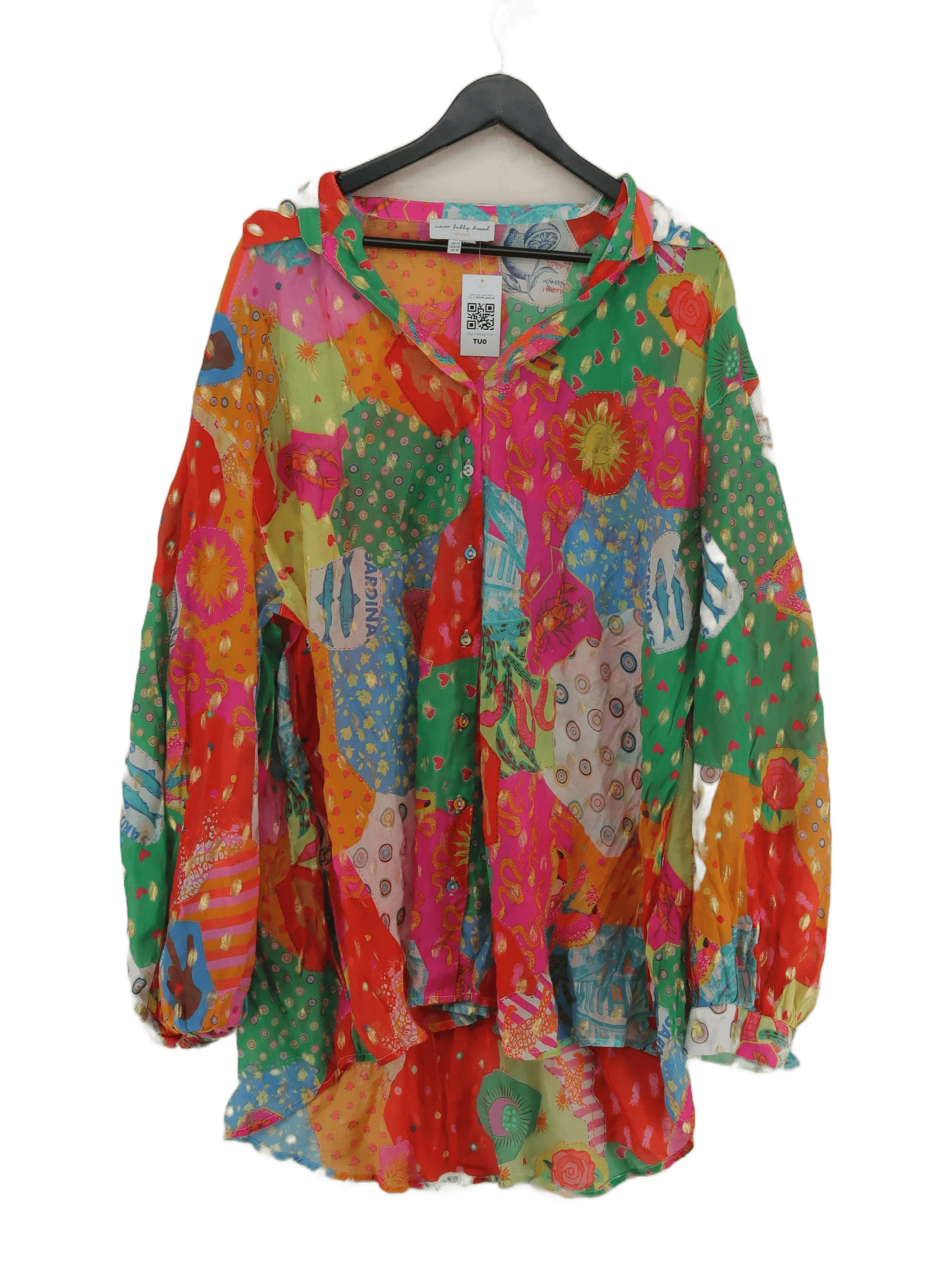 Never Fully Dressed Women's Shirt UK 22 Multi 100% Other Basic