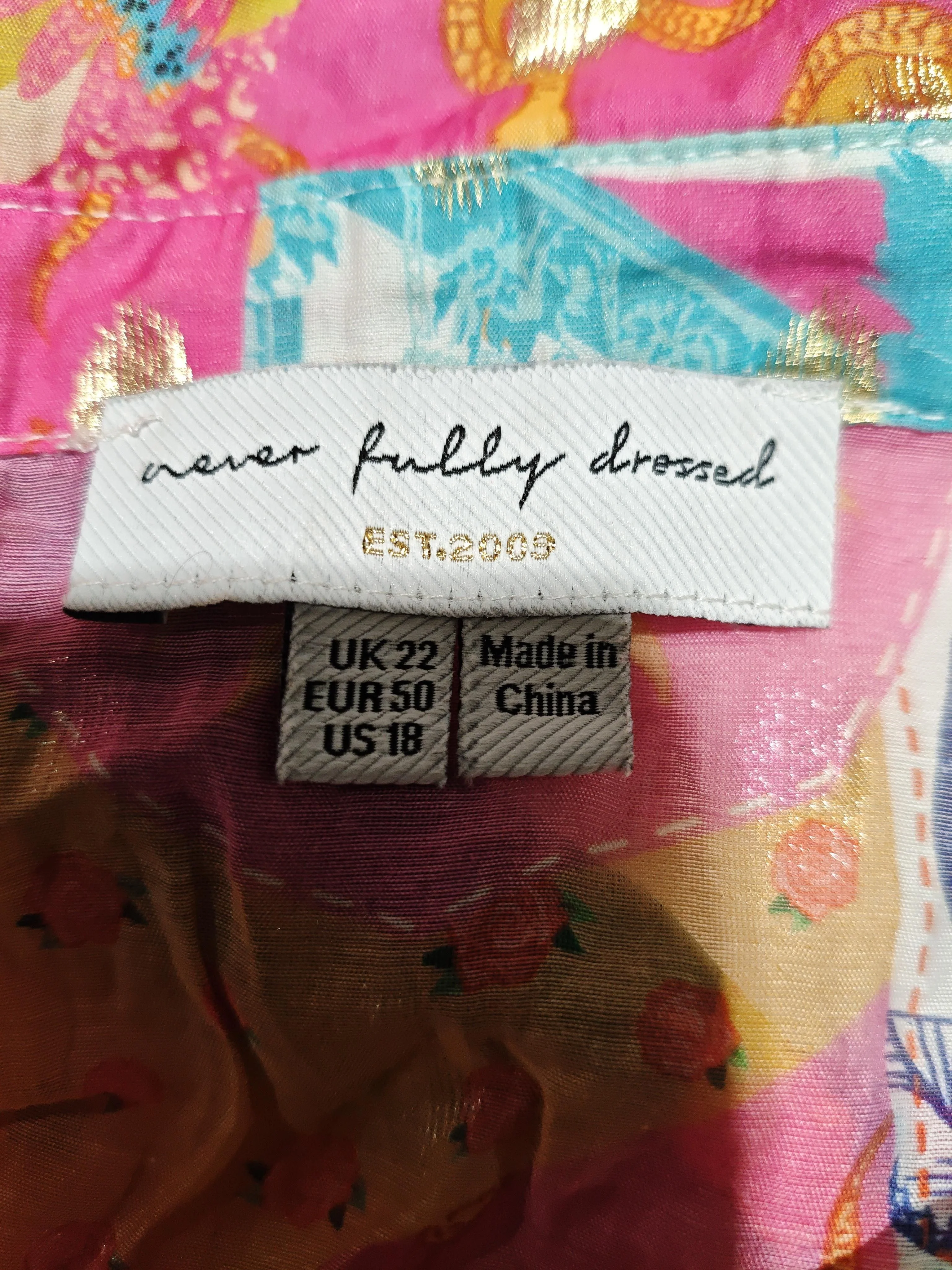 Never Fully Dressed Women's Shirt UK 22 Multi 100% Other Basic - Image 5