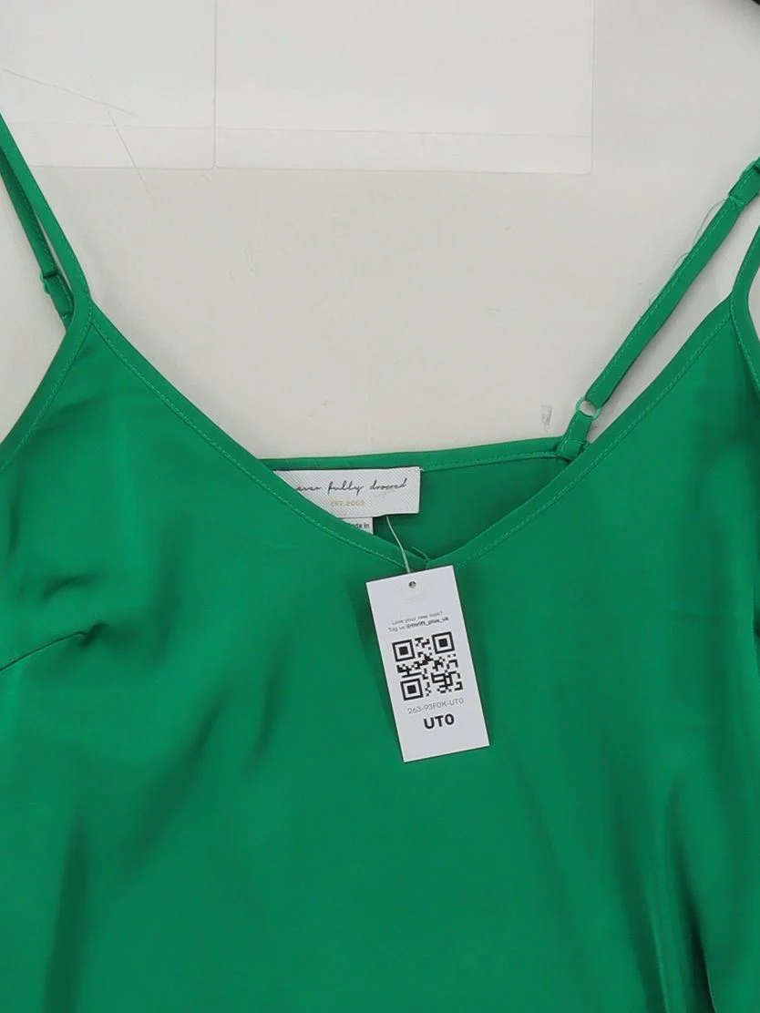 Never Fully Dressed Women's T-Shirt M Green Polyester with Elastane Camisole - Image 3