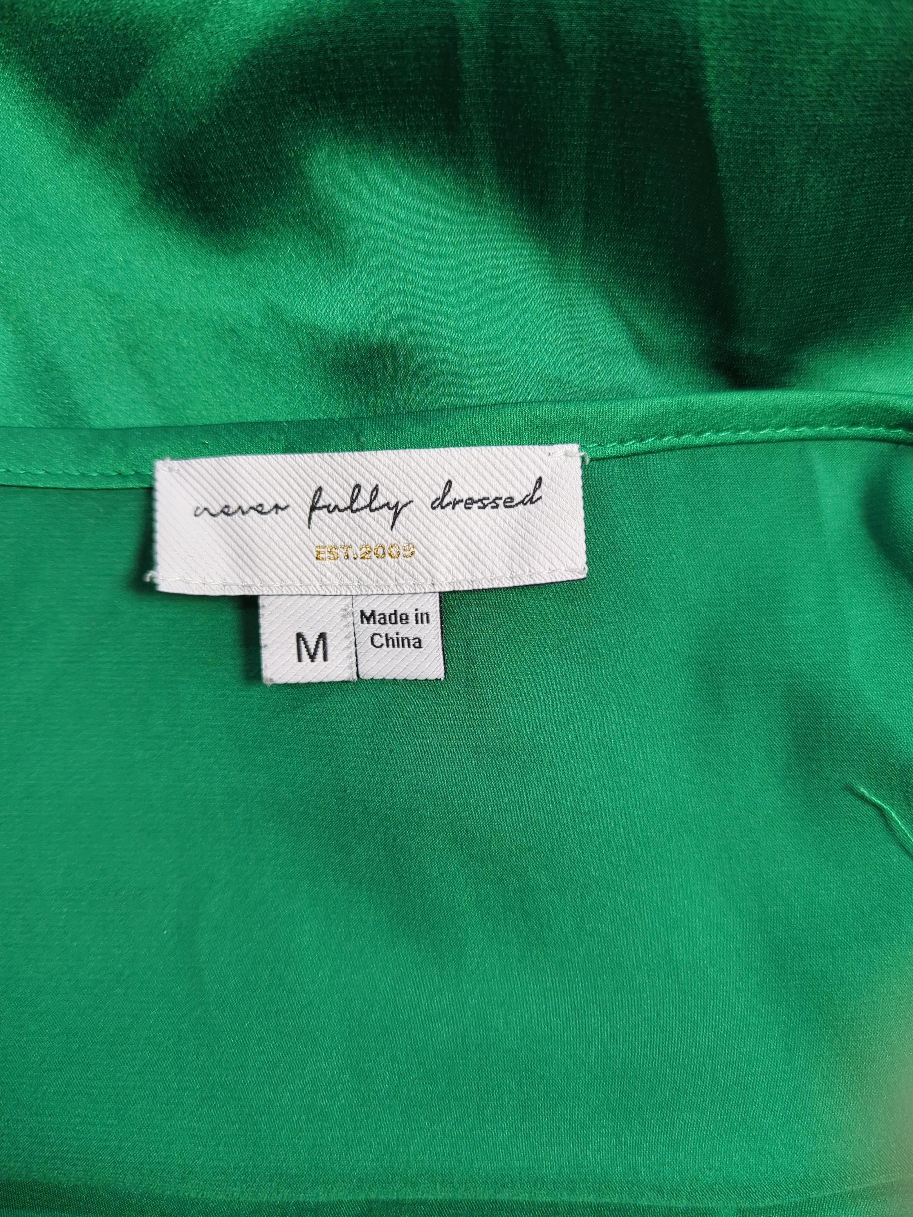 Never Fully Dressed Women's T-Shirt M Green Polyester with Elastane Camisole - Image 5