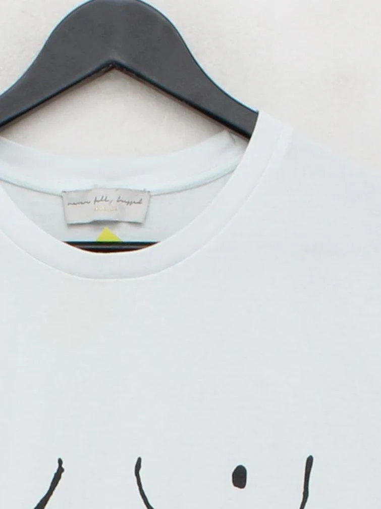 Never Fully Dressed Women's T-Shirt S Cream 100% Cotton Basic - Image 3
