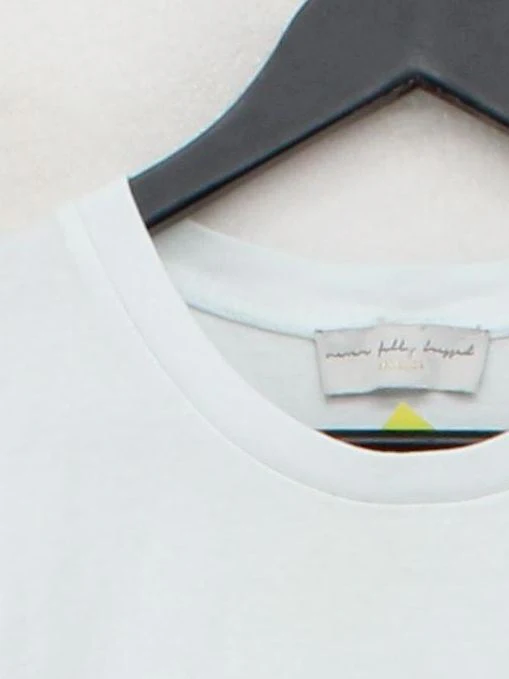 Never Fully Dressed Women's T-Shirt S Cream 100% Cotton Basic - Image 4