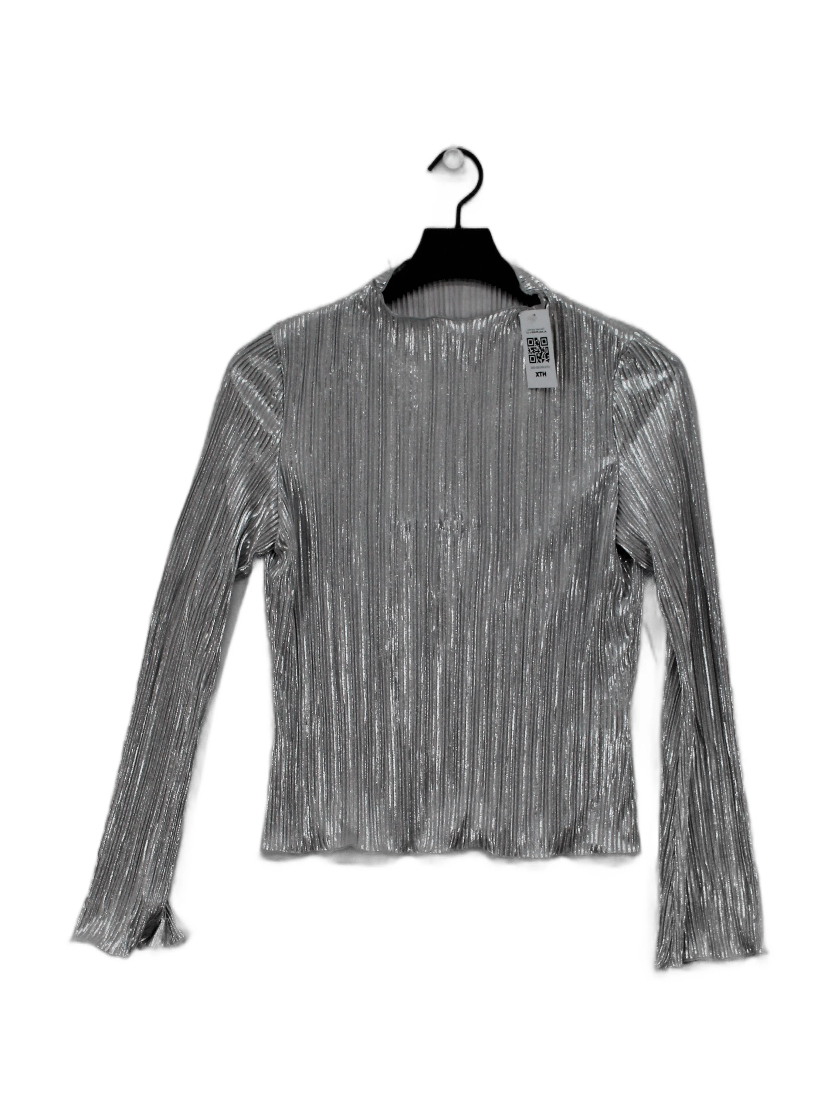 Never Fully Dressed Women's Top S Silver 100% Polyester Basic