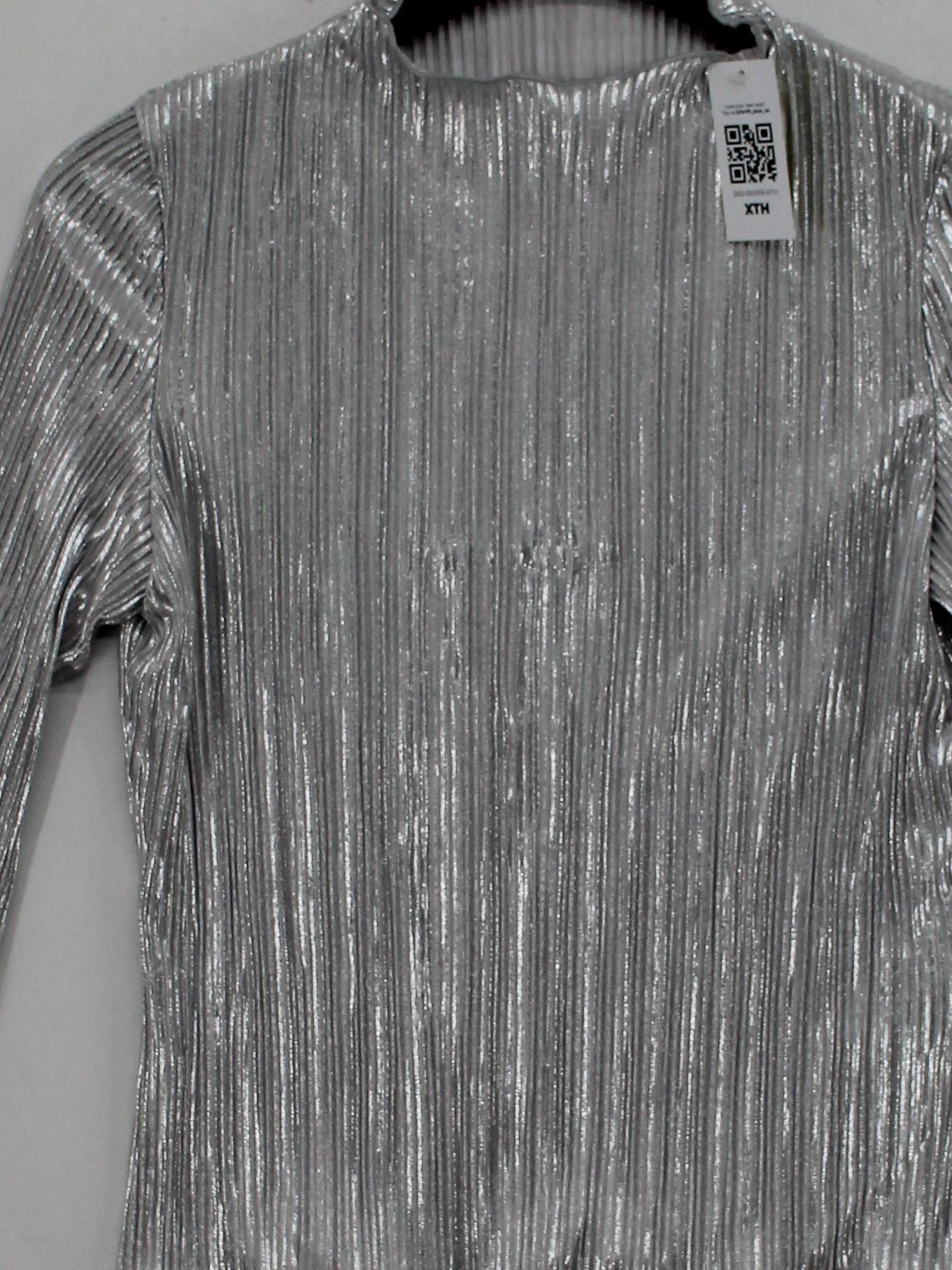 Never Fully Dressed Women's Top S Silver 100% Polyester Basic - Image 3