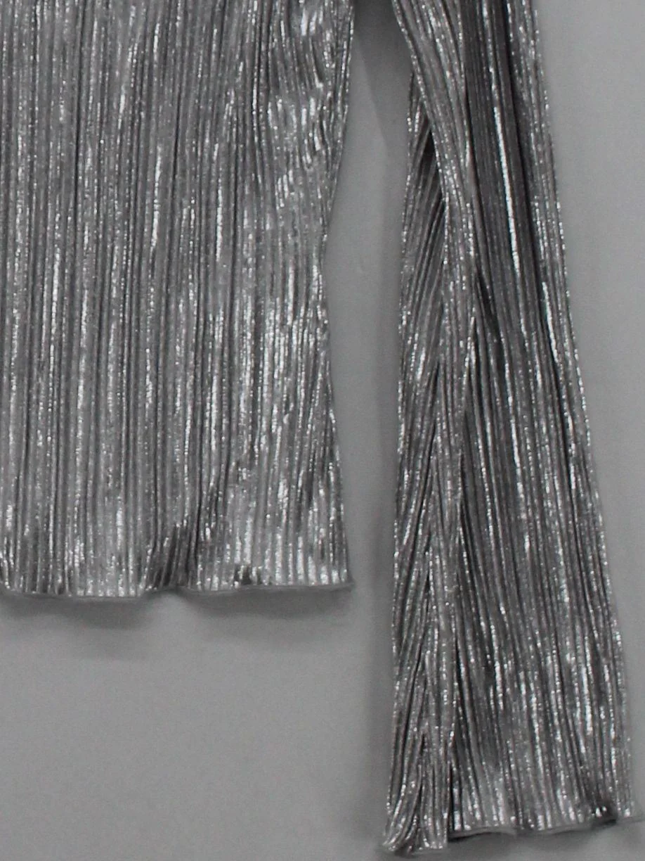 Never Fully Dressed Women's Top S Silver 100% Polyester Basic - Image 4