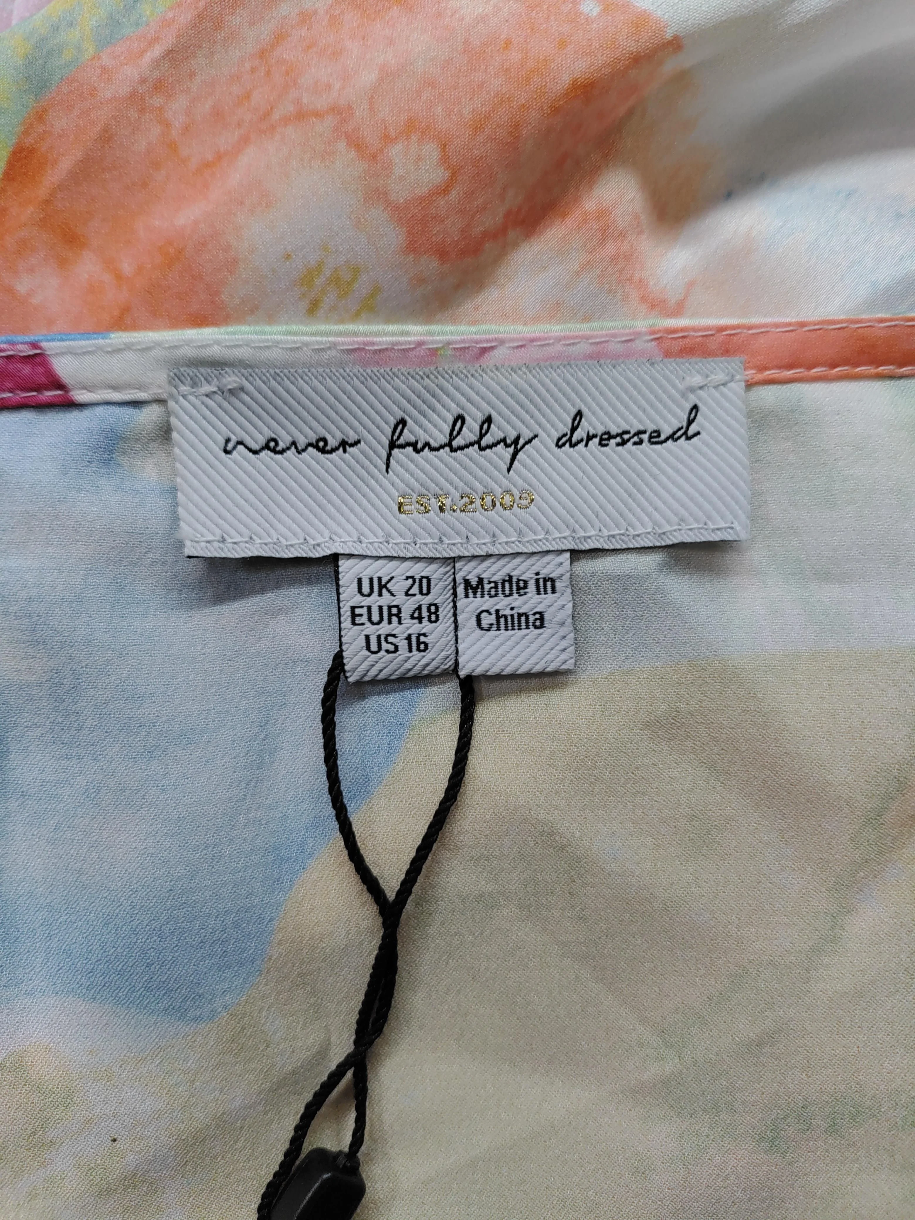 Never Fully Dressed Women's Top XL Multi 100% Polyester Long Sleeve V-Neck Basic - Image 5