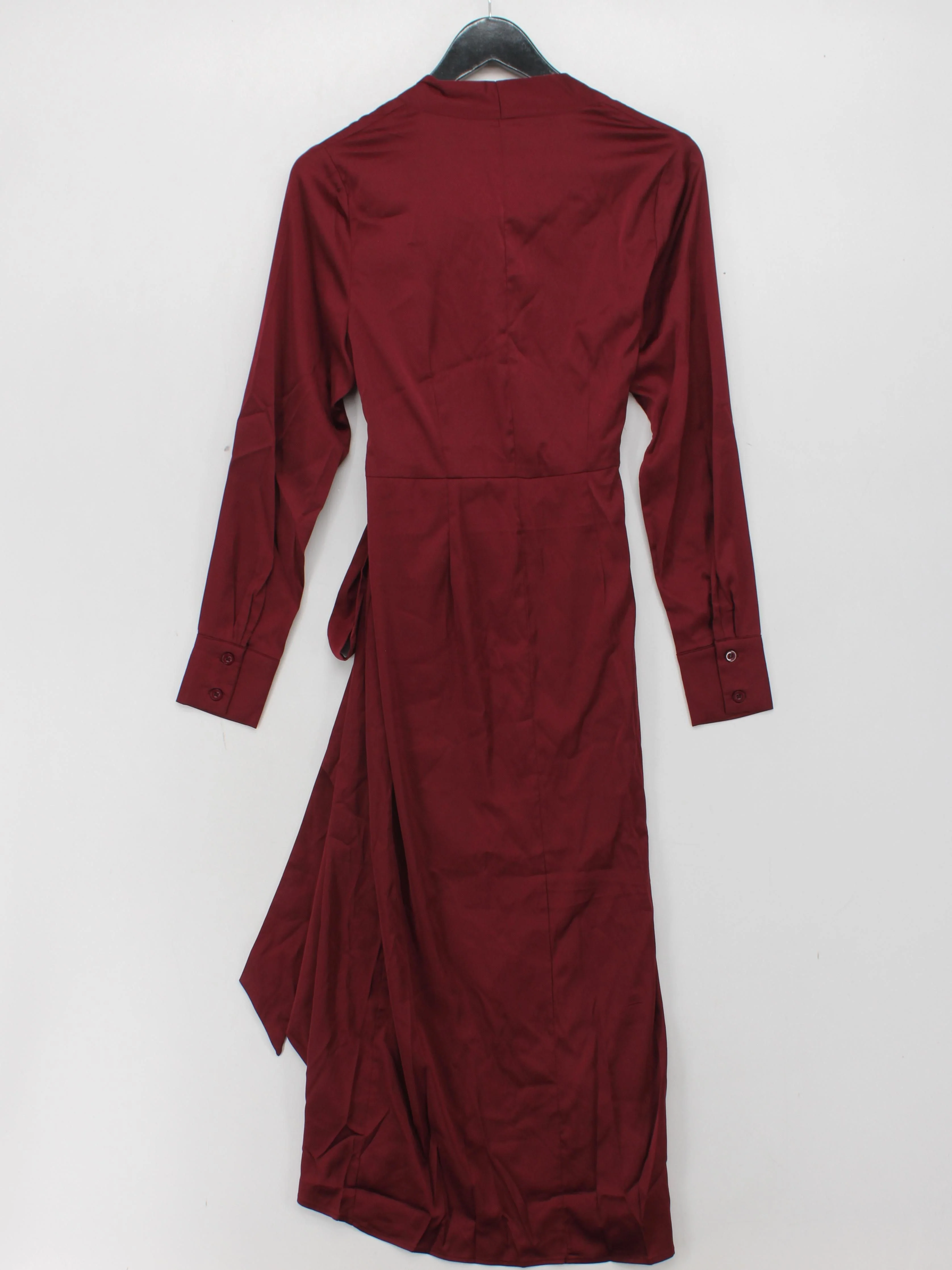 Never Fully Dressed Wrap Midi Dress S in Red - Image 2