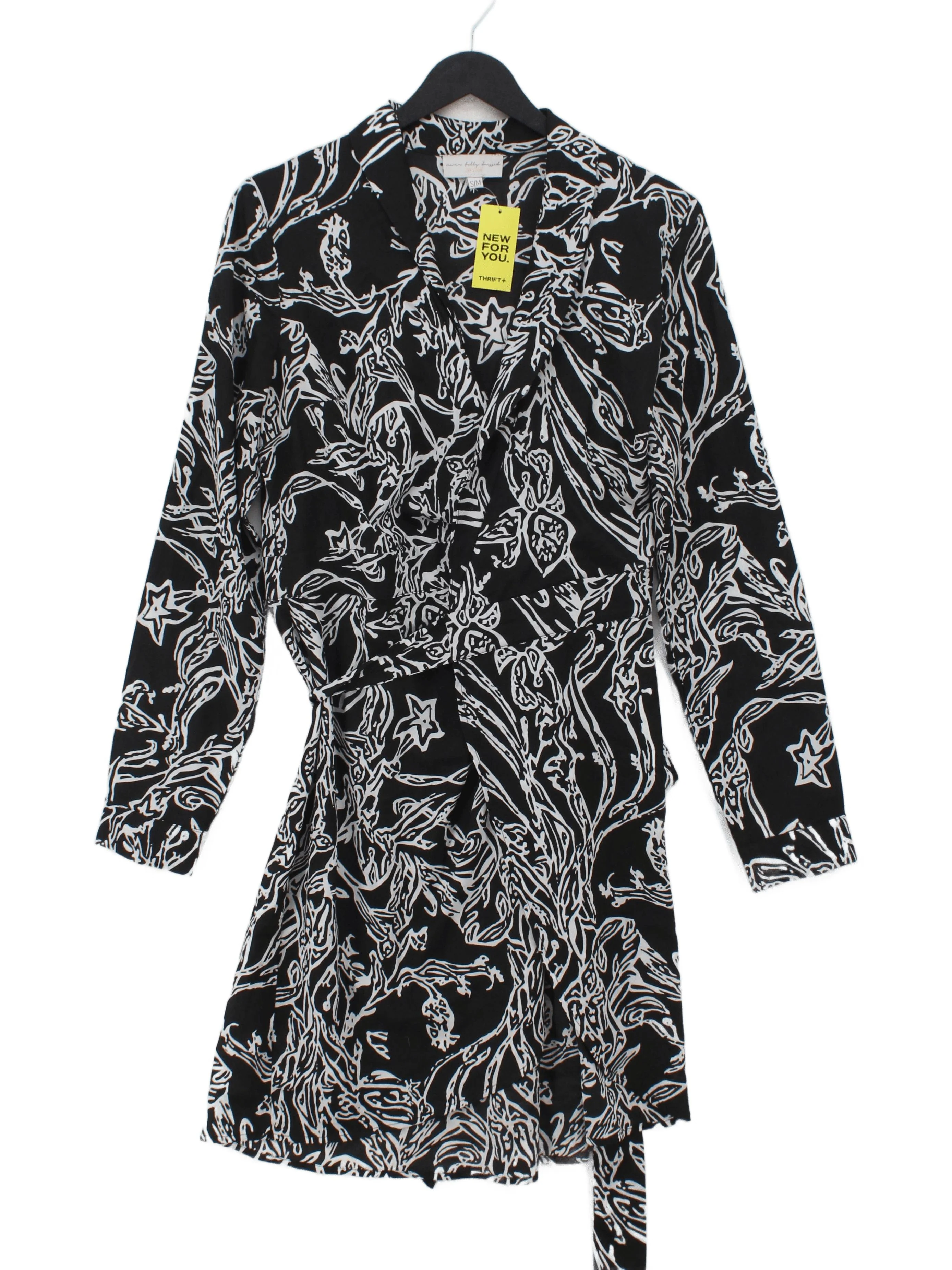 Never Fully Dressed Wrap Mini Dress UK10 in Black