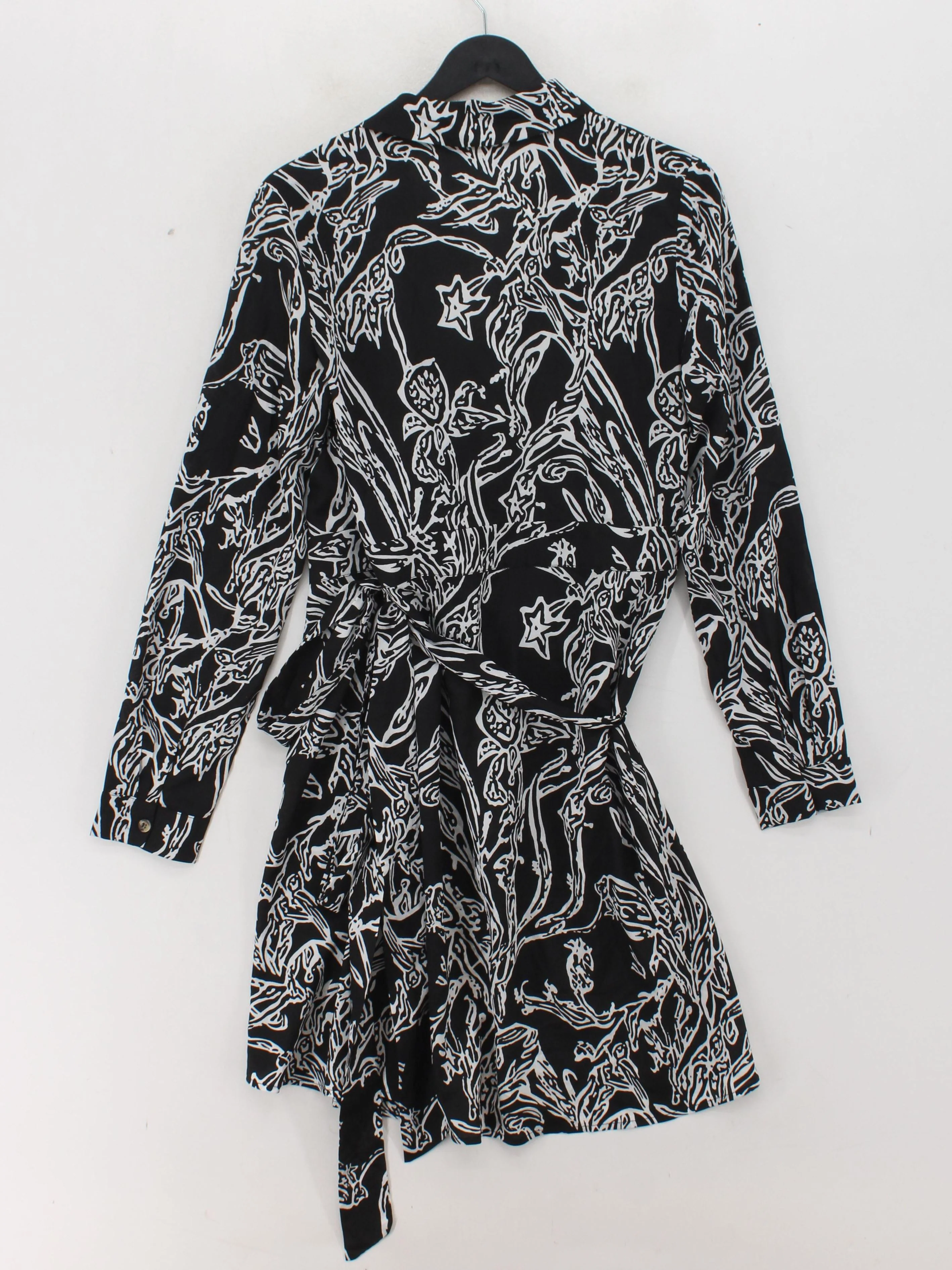 Never Fully Dressed Wrap Mini Dress UK10 in Black - Image 2