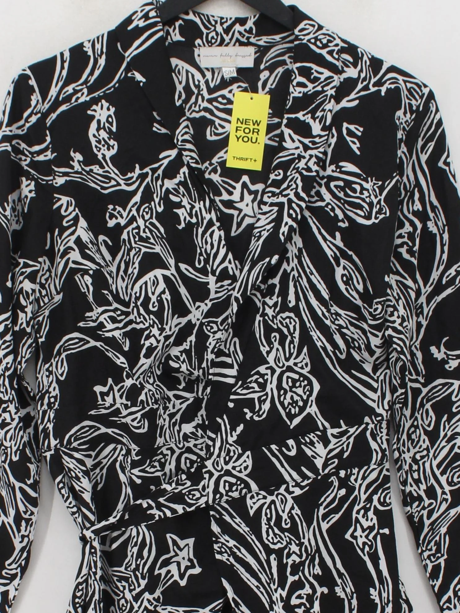 Never Fully Dressed Wrap Mini Dress UK10 in Black - Image 3