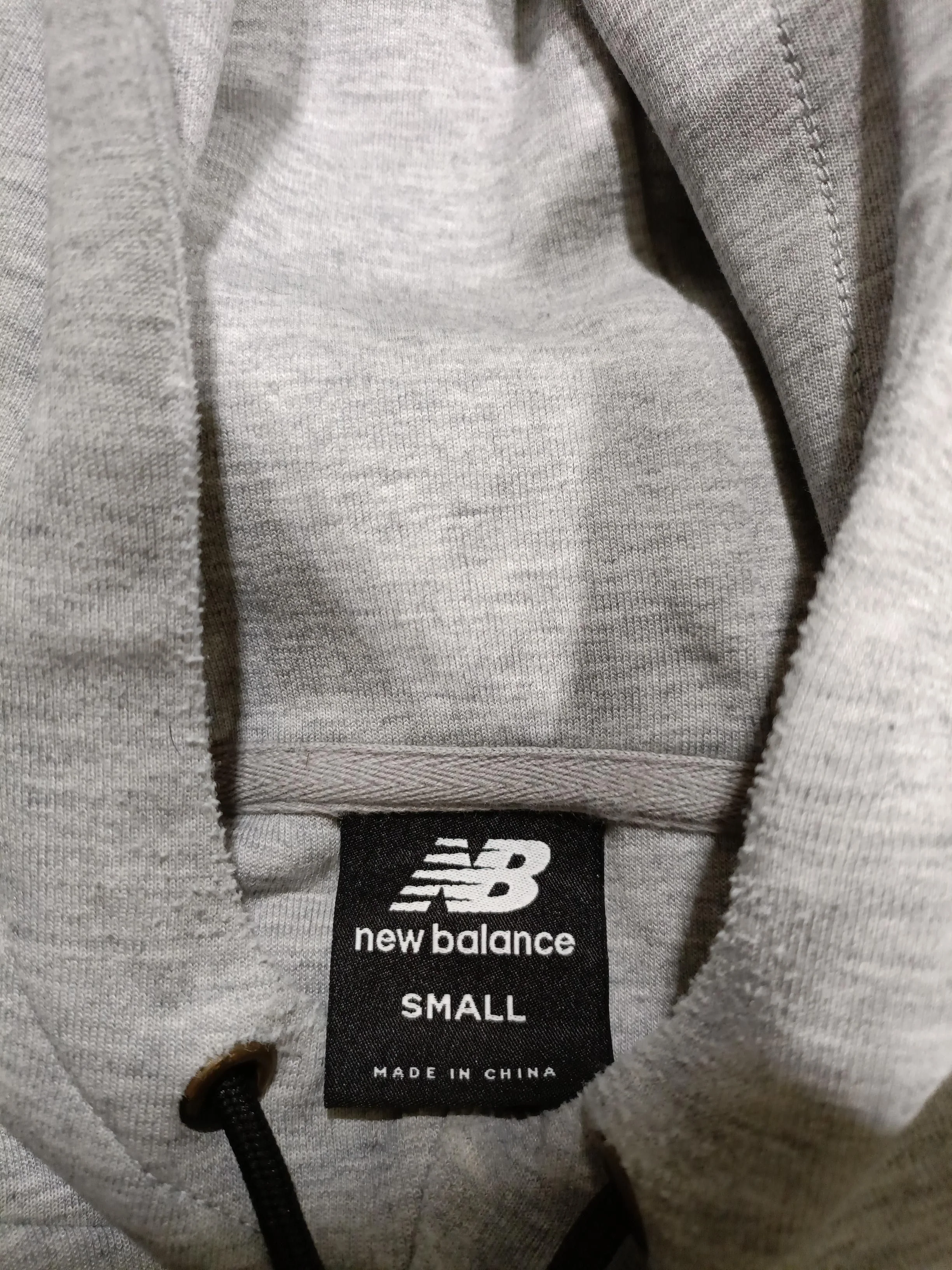 New Balance Men's Hoodie S Grey Cotton with Polyester Pullover - Image 6