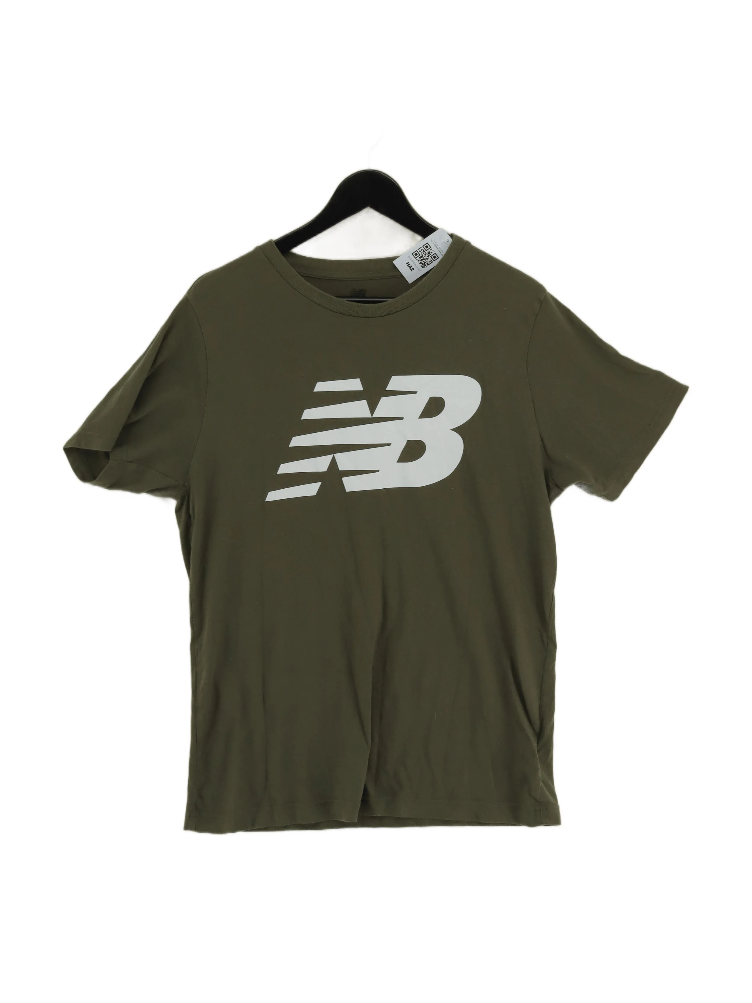 New Balance Men's T-Shirt L Green Graphic Cotton with Polyester Basic