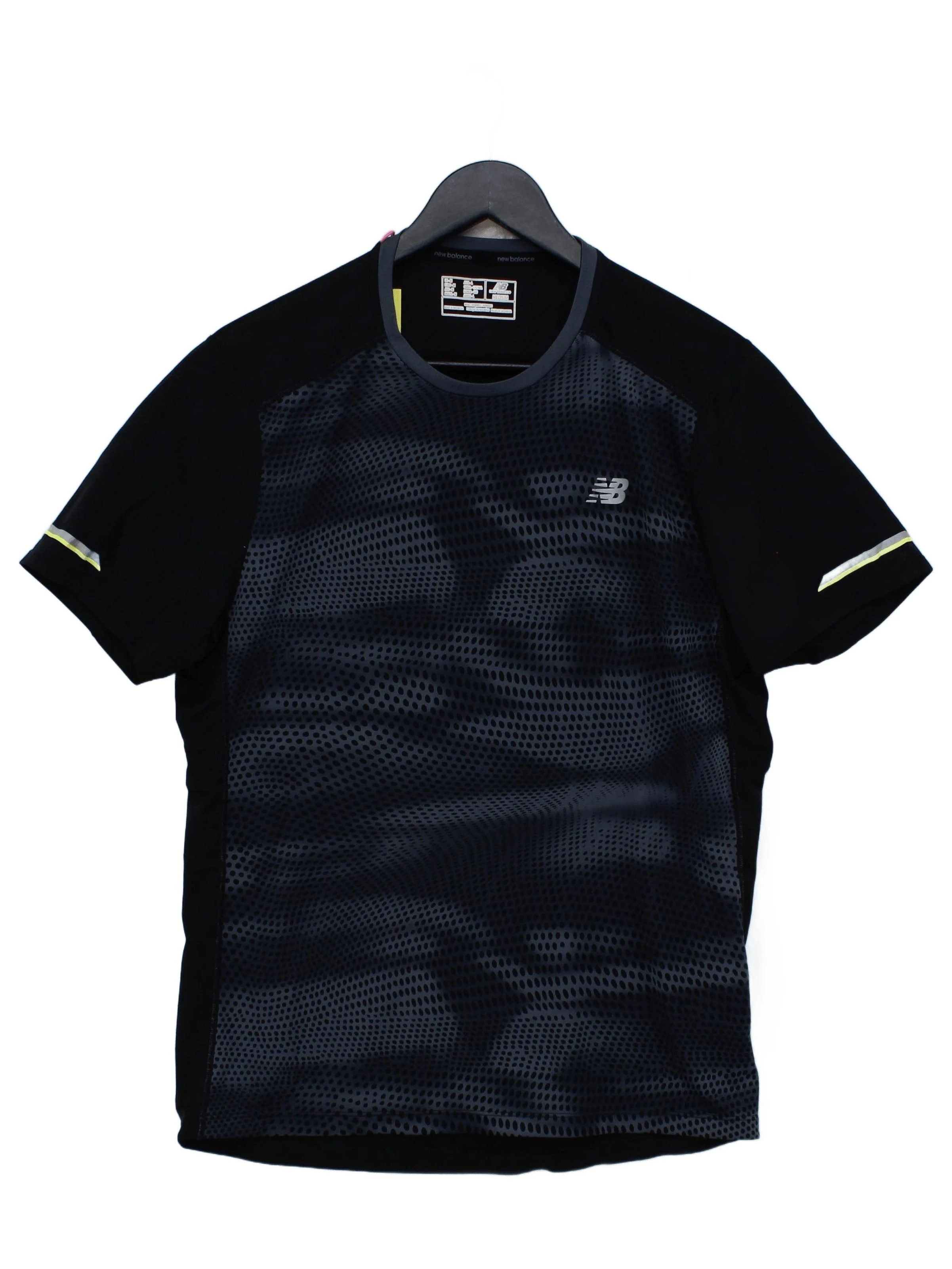 New Balance Men's T-Shirt M Black Polyester with Elastane Basic