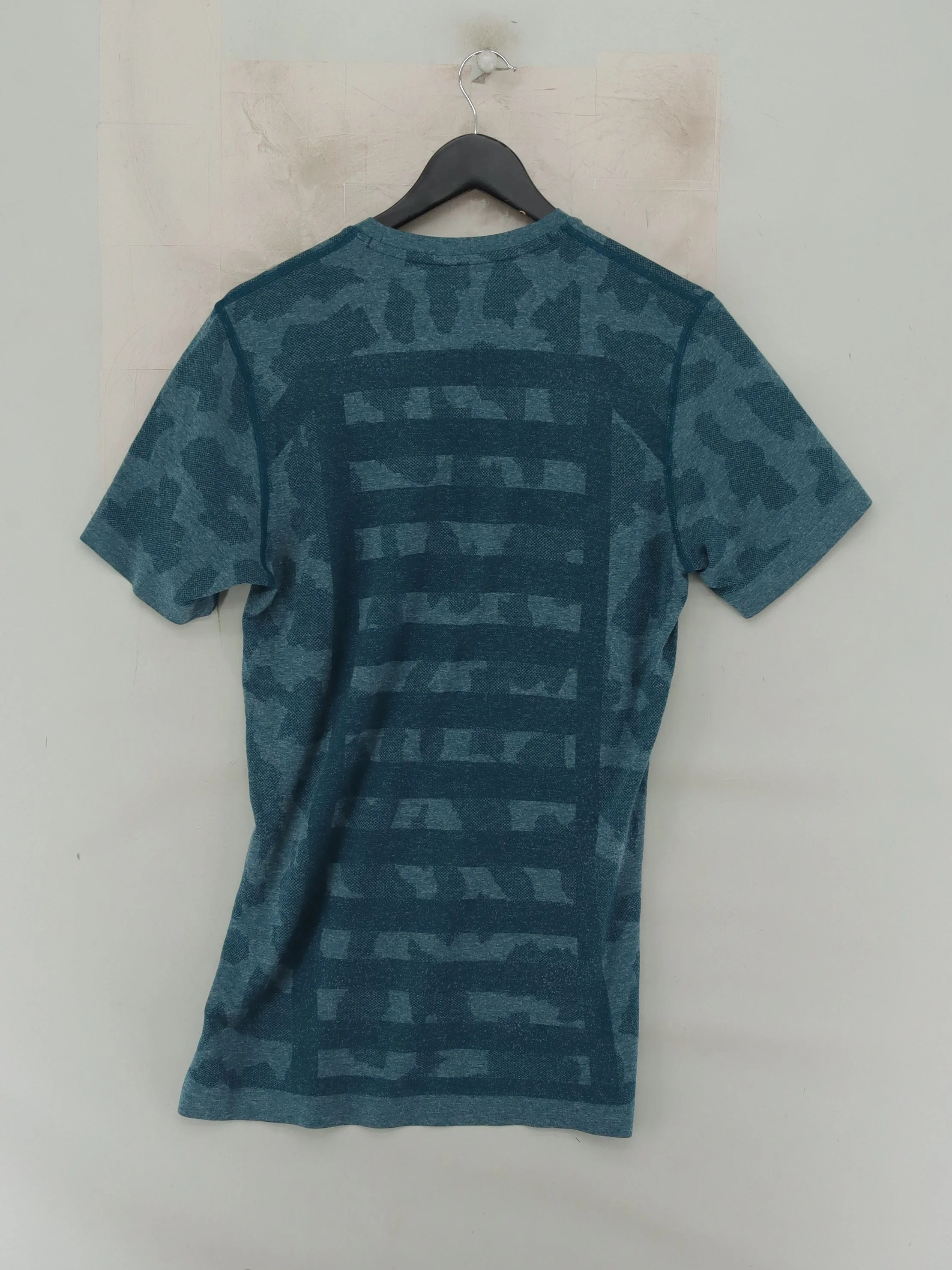 New Balance Men's T-Shirt M Blue Camo 100% Other Crew Neck Basic - Image 2