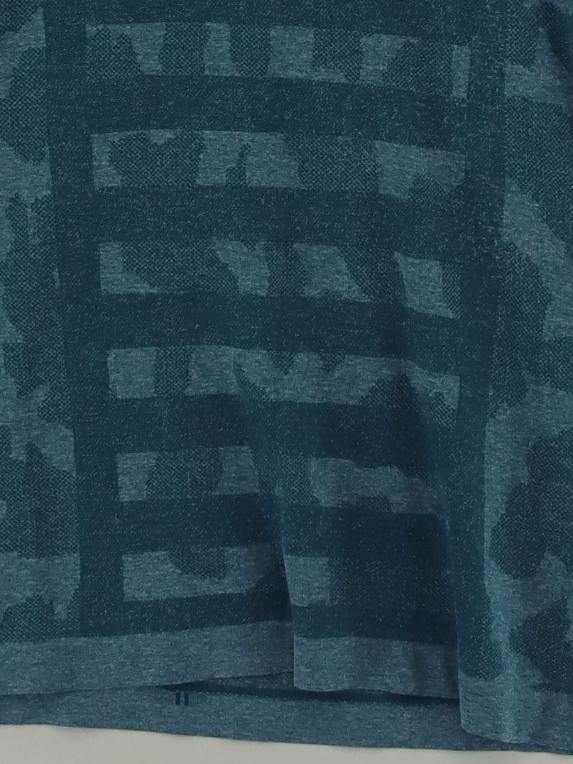 New Balance Men's T-Shirt M Blue Camo 100% Other Crew Neck Basic - Image 4
