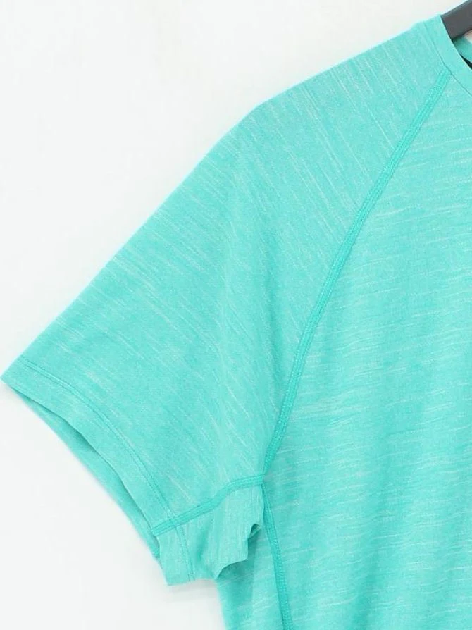 New Balance Men's T-Shirt M Green Nylon with Polyester Round Neck Basic - Image 4