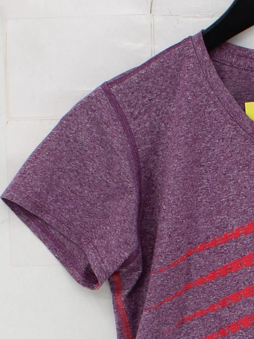 New Balance Women's T-Shirt M Purple Graphic 100% Polyester Basic - Image 4
