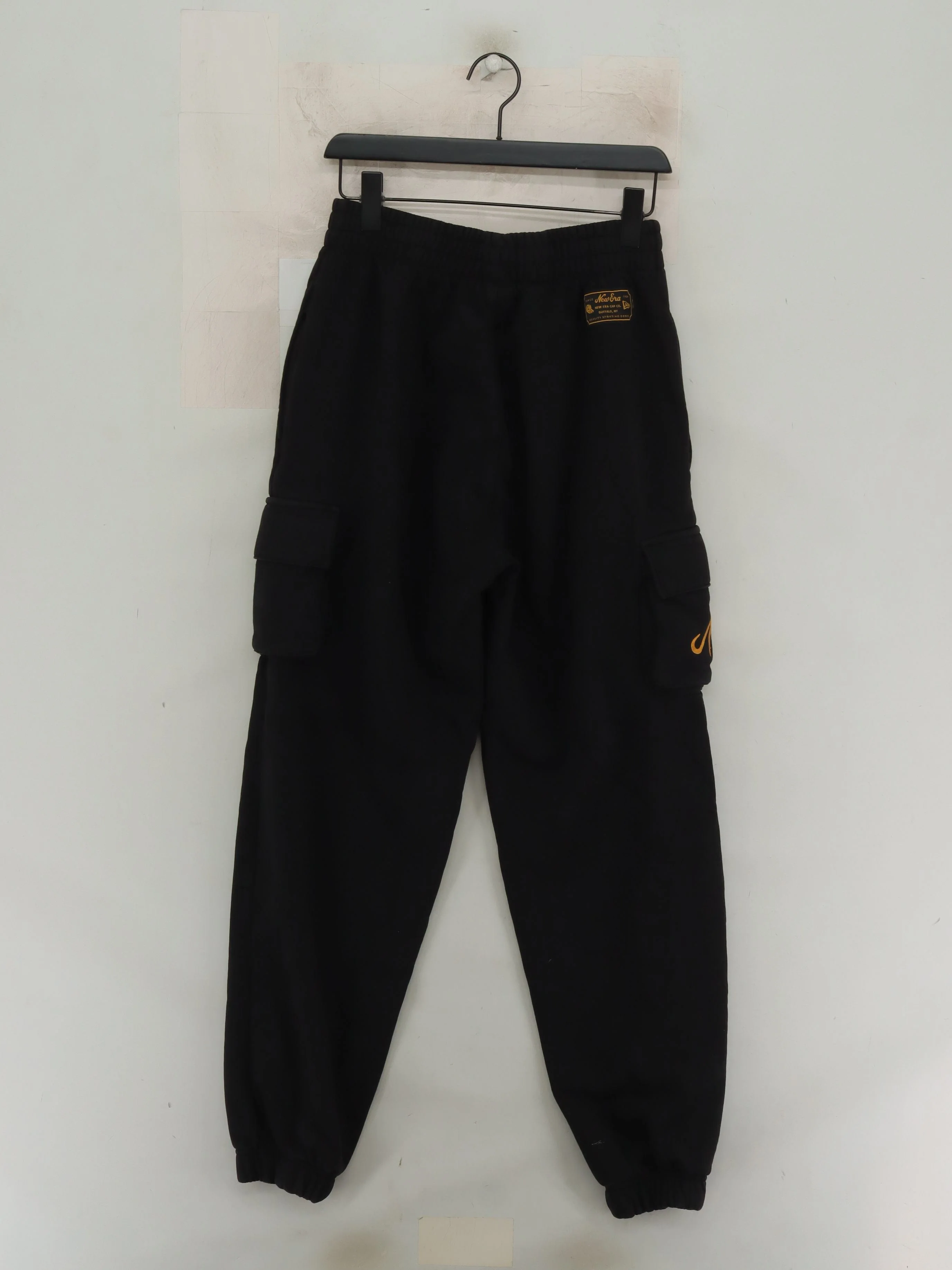 New Era Men's Sports Bottoms S Black Cotton with Polyester Tapered Sweatpants - Image 2