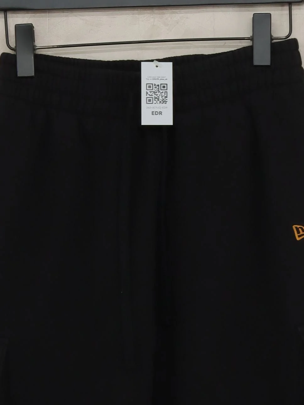 New Era Men's Sports Bottoms S Black Cotton with Polyester Tapered Sweatpants - Image 3