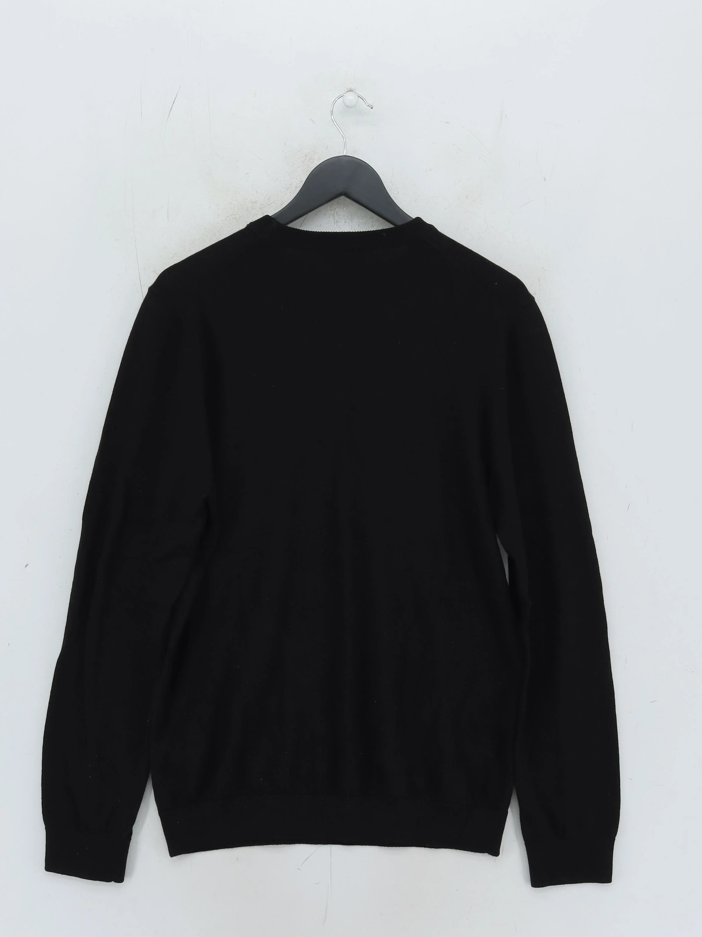 New Look Men's Jumper M Black 100% Cotton Crew Neck Pullover - Image 2
