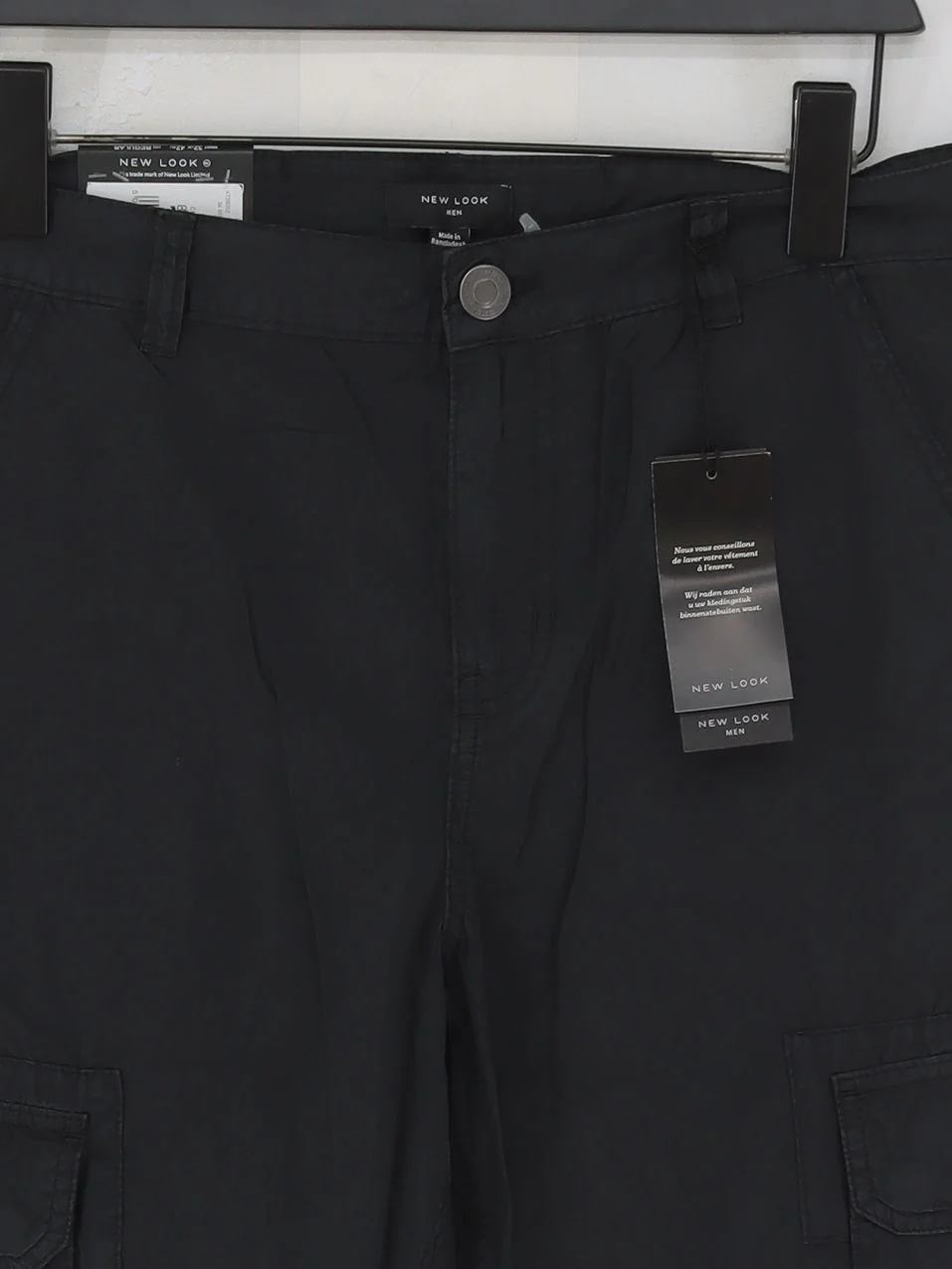 New Look Men's Trousers W 32 in Black 100% Cotton Tapered Cargo New with tags - Image 3