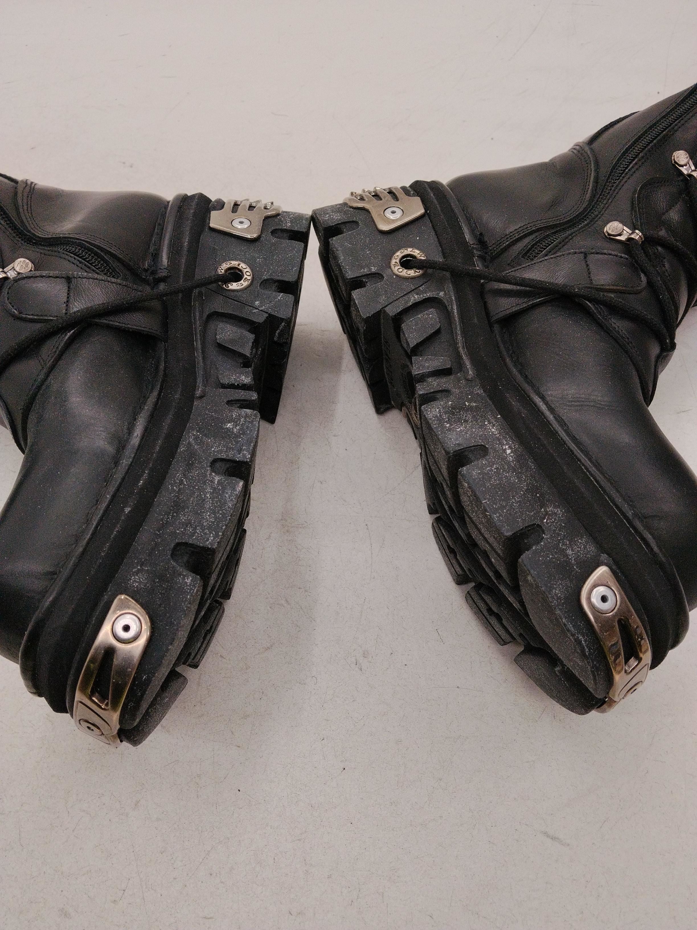 New Rock Men's Boots UK 8 Black 100% Leather Combat - Image 6