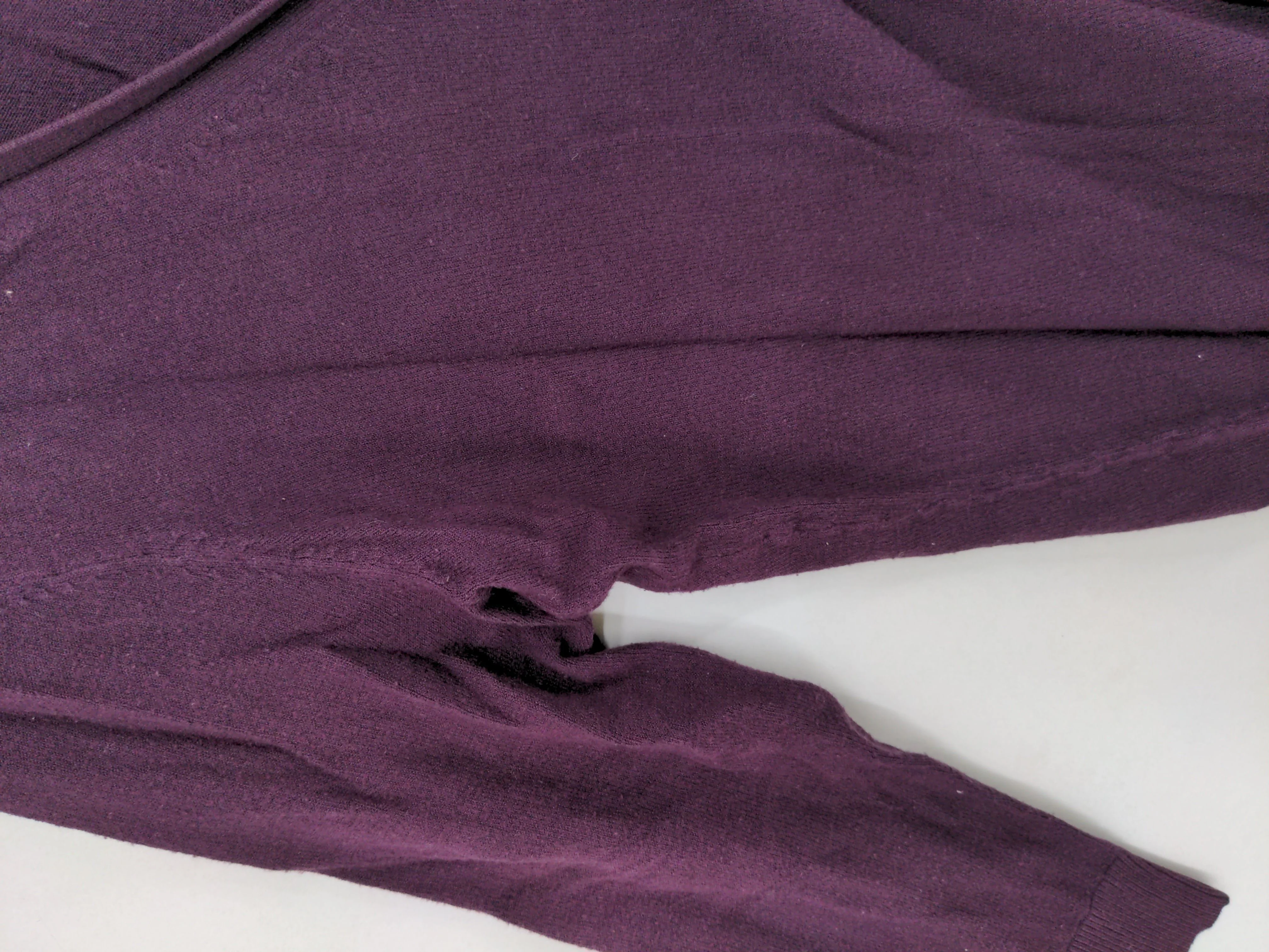 New York & Company Women's Cardigan M Purple Rayon with Nylon V-Neck Cardigan - Image 5