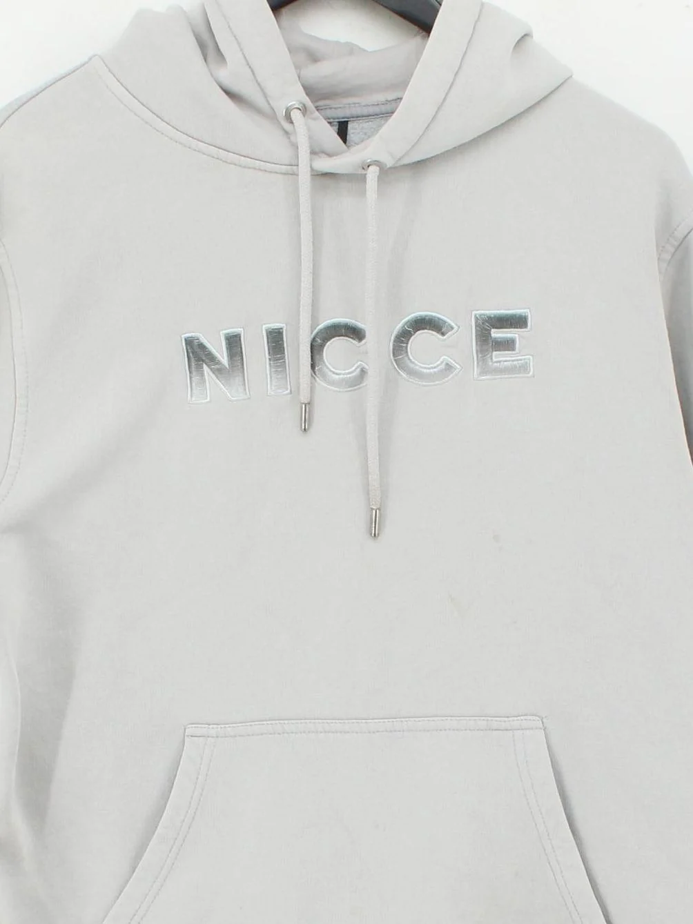 Nicce Men's Hoodie M Grey Cotton with Polyester Pullover - Image 3