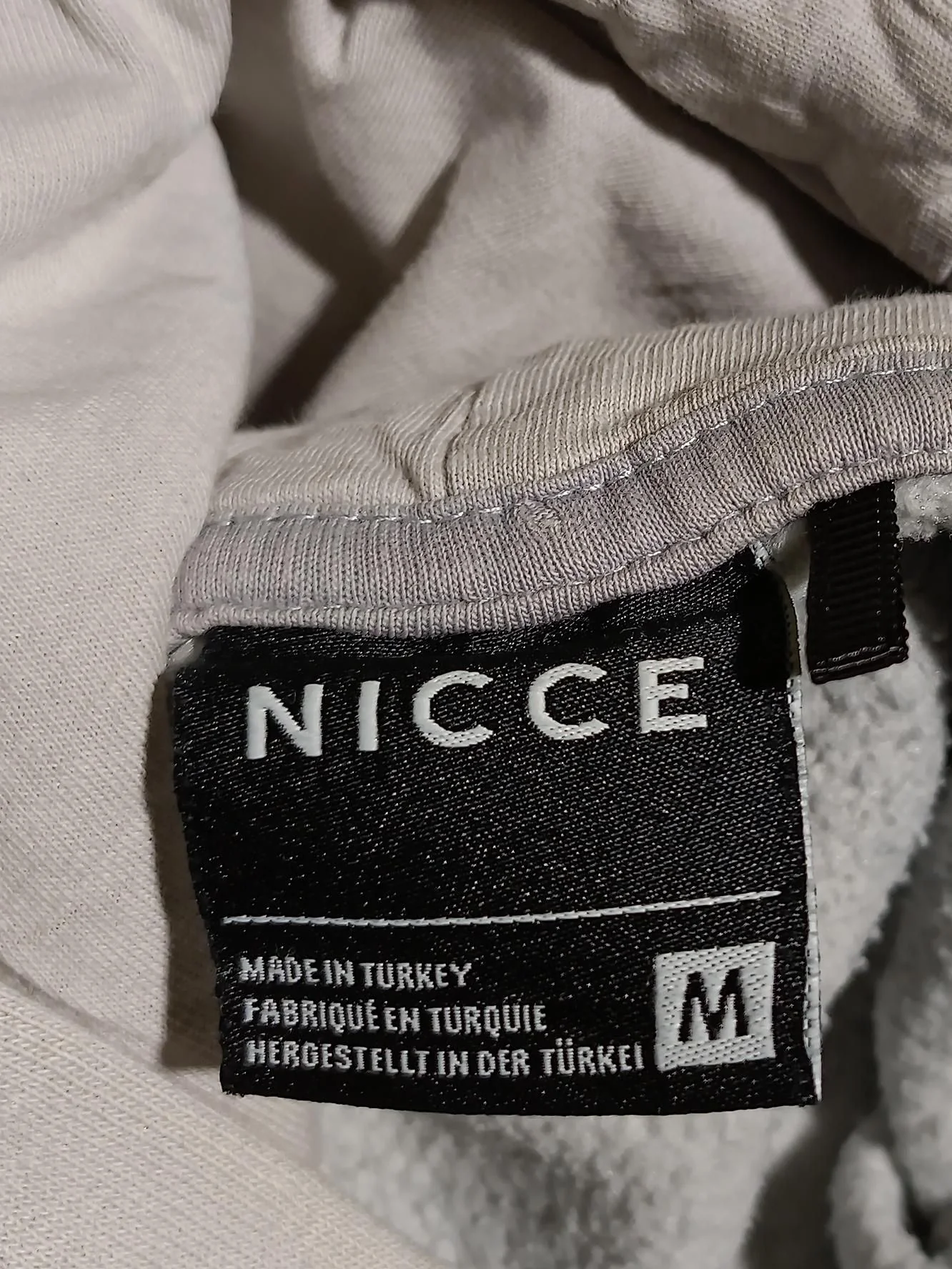 Nicce Men's Hoodie M Grey Cotton with Polyester Pullover - Image 6