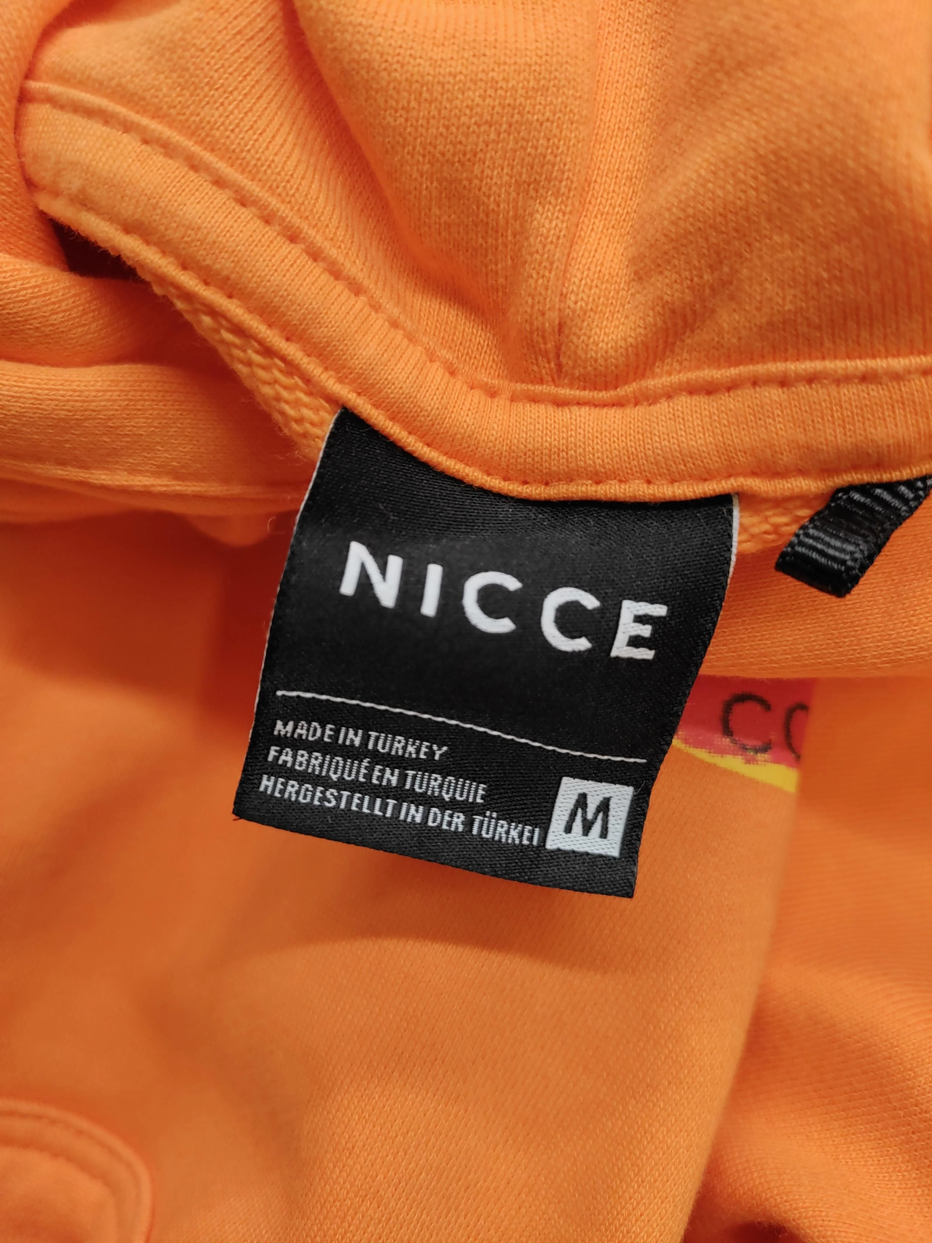 Nicce Men's Hoodie M Orange Graphic 100% Cotton Pullover - Image 5