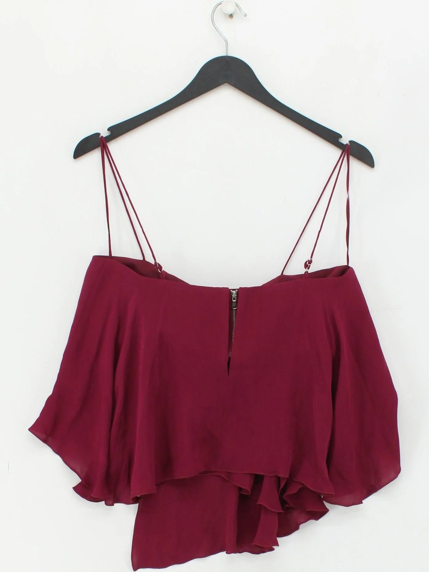 Nicholas Women's Top UK 8 Red Silk with Polyester Sleeveless Round Neck Basic - Image 2