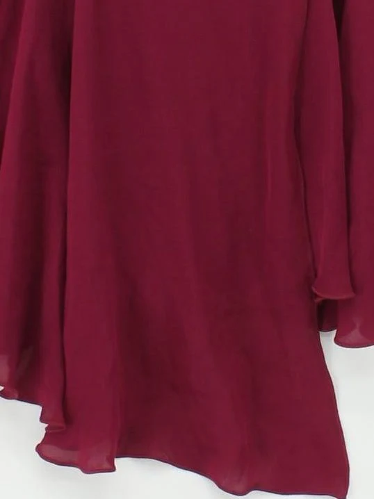 Nicholas Women's Top UK 8 Red Silk with Polyester Sleeveless Round Neck Basic - Image 4