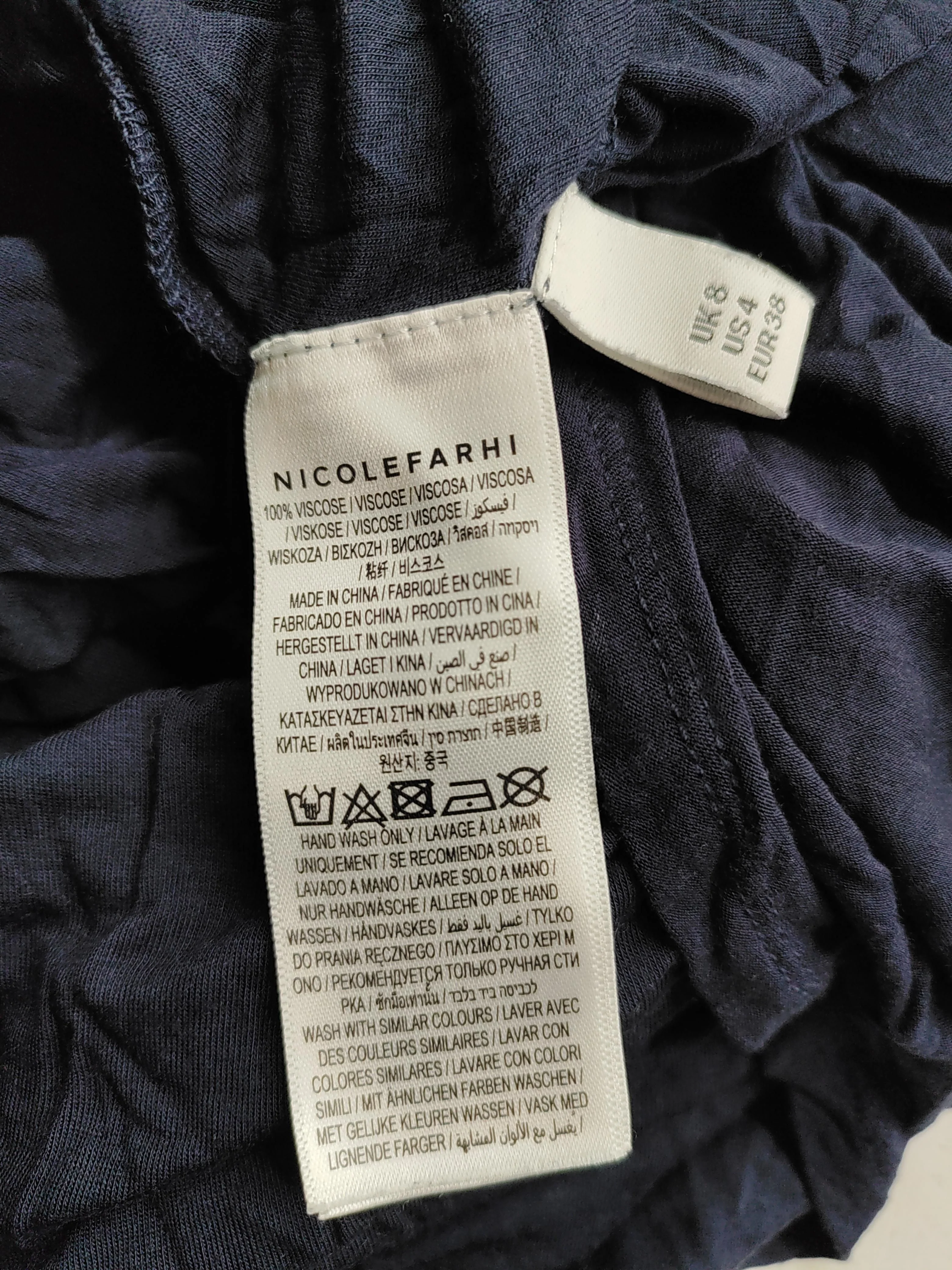 Nicole Farhi A-Line Mini Dress UK8 in Blue - Image 7