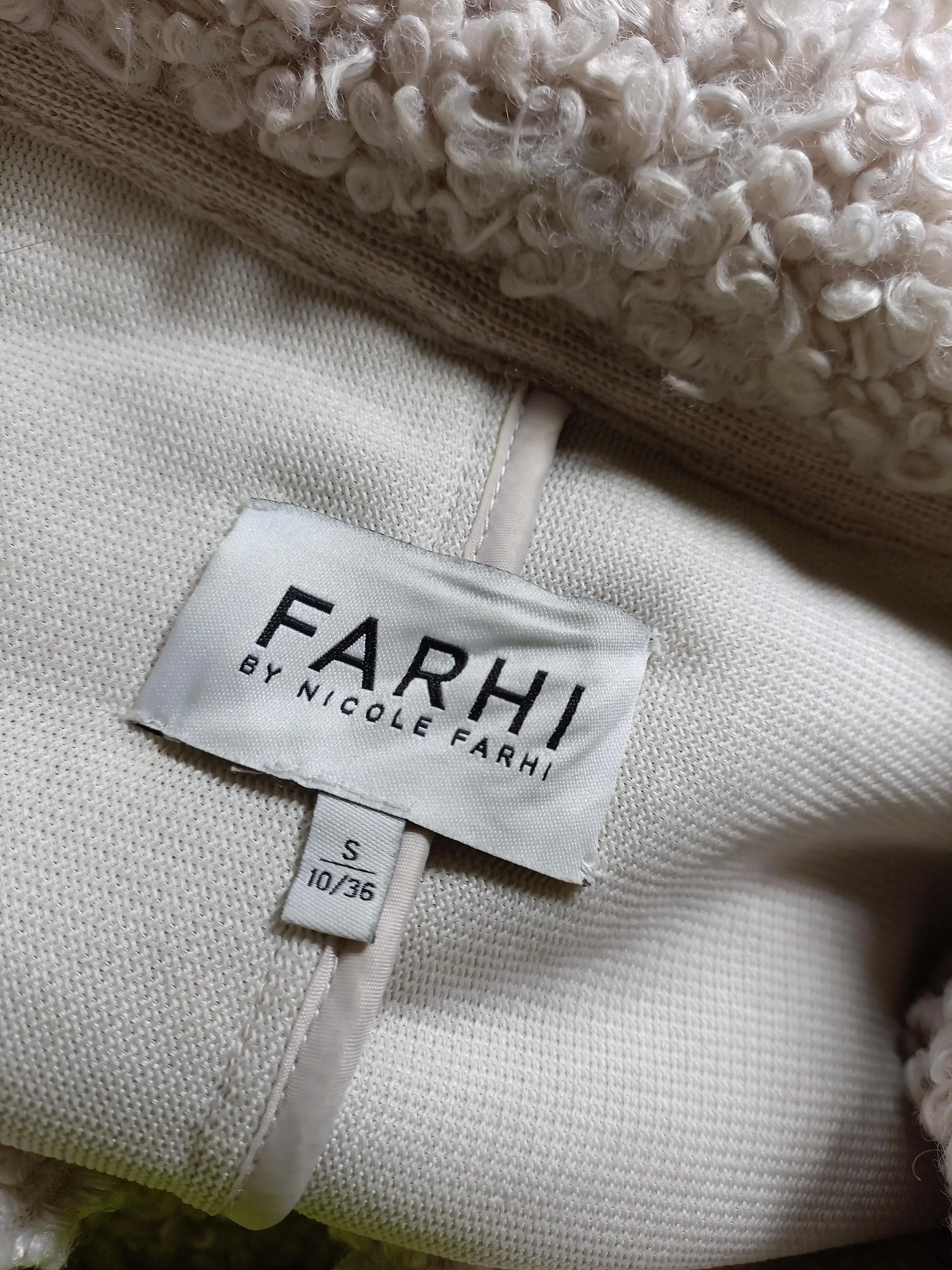 Nicole Farhi Women's Coat S Cream 100% Polyester Puffer Jacket - Image 5